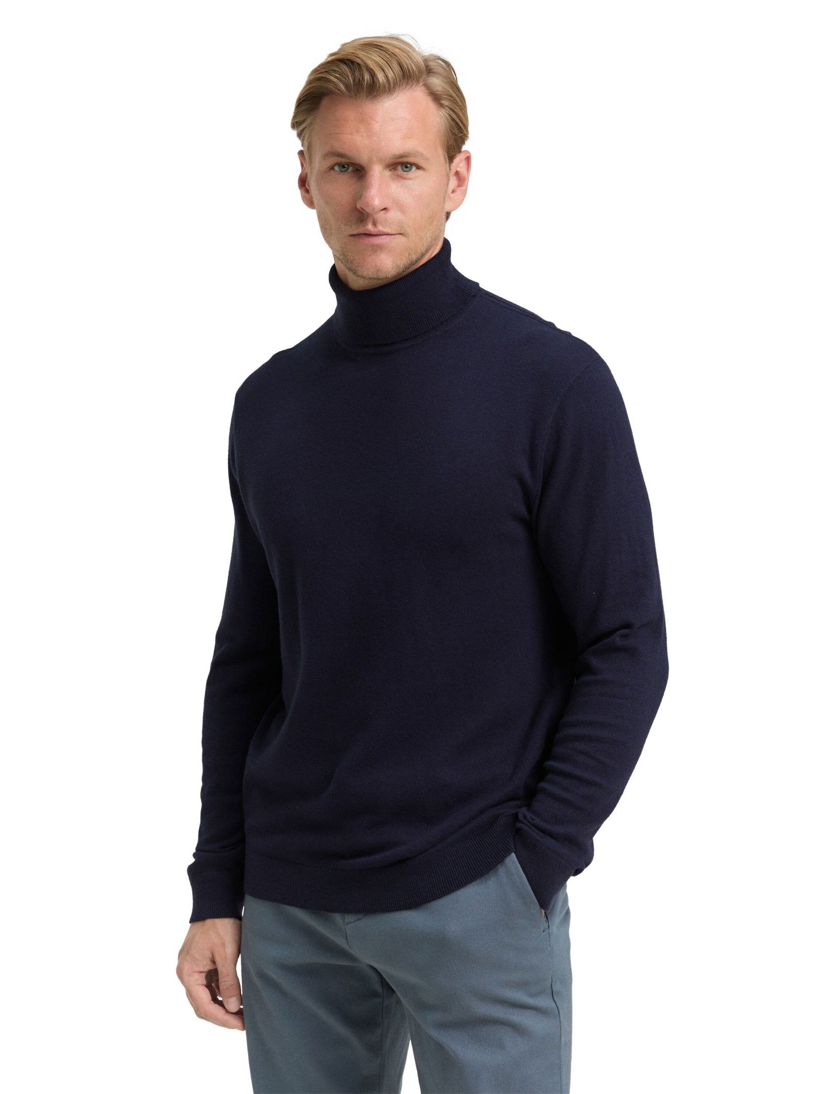 Tom Tailor |  Tom Tailor Rollkragenpullover  | XXL | knitted navy melange