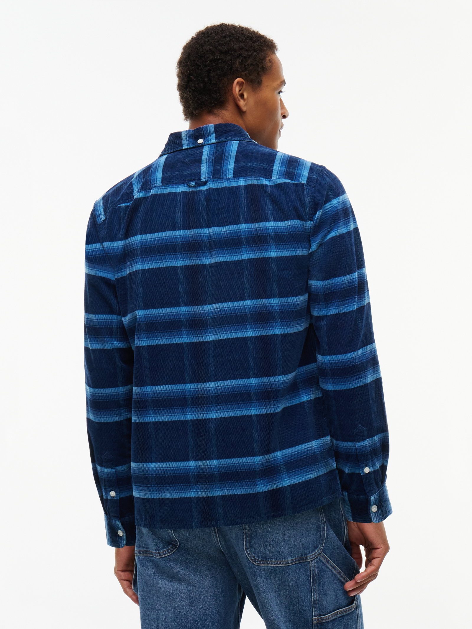 TJM REG PATTERN CORDUROY SHIRT, BLU #4