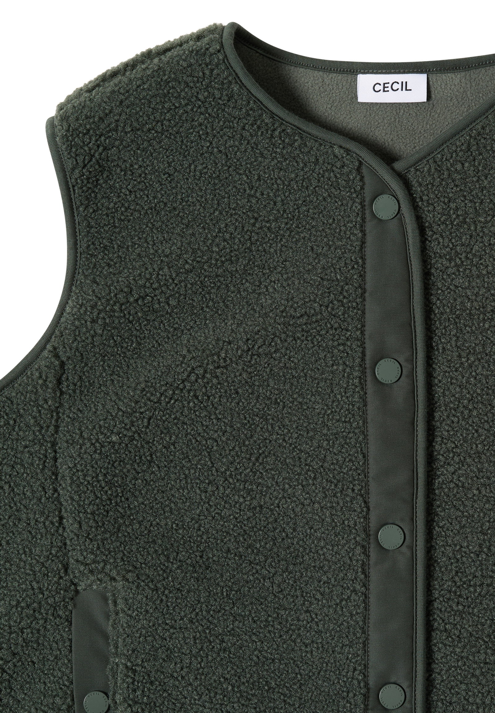 NOS Solid Matmix Teddy Vest, dried olive green #2