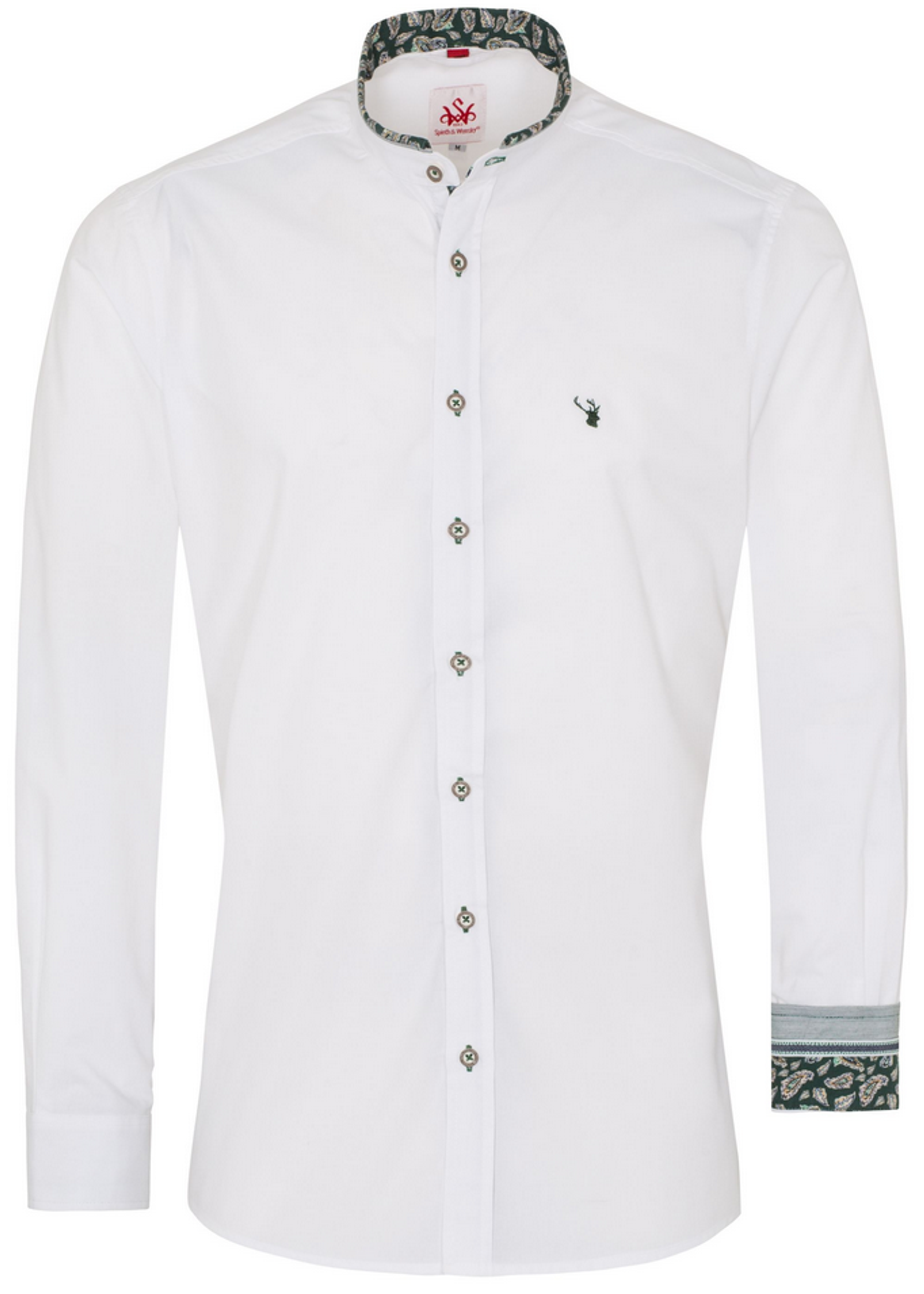 Spieth & Wensky |  Spieth & Wensky Trachtenhemd "Silas" | 45/46 | weiß/grün