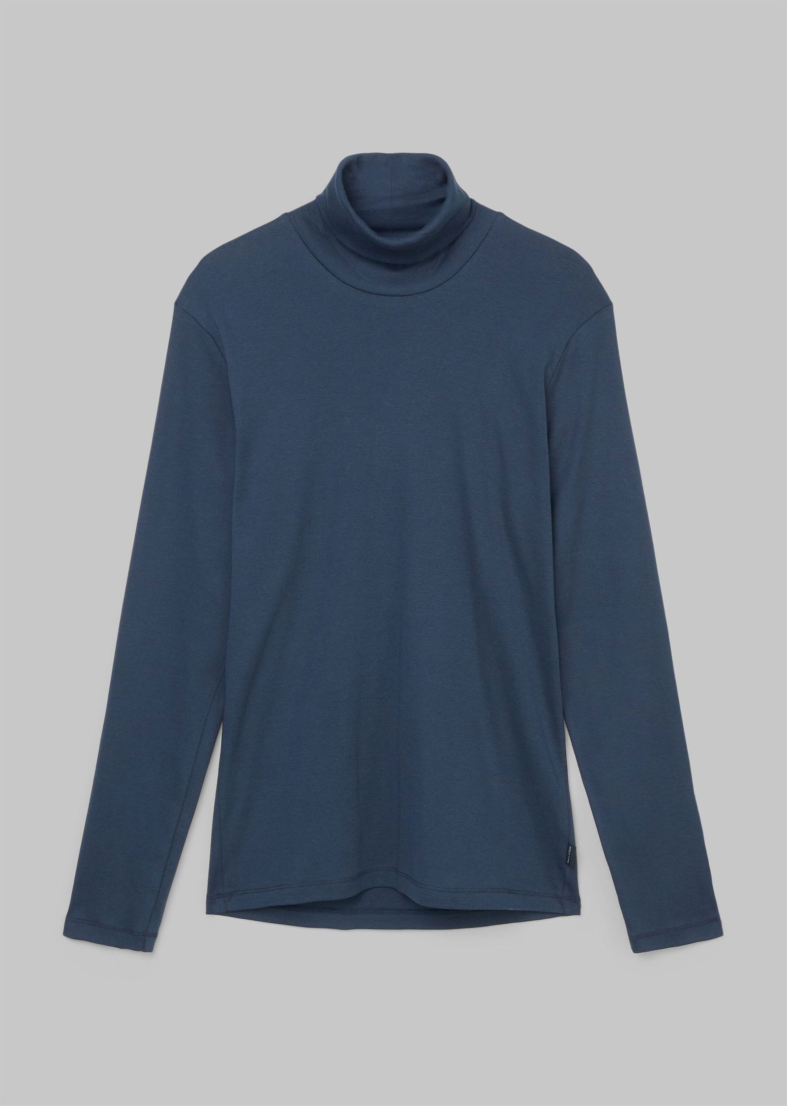 Herren Longsleeve Shirt mit Rollkragen in total eclipse - blau