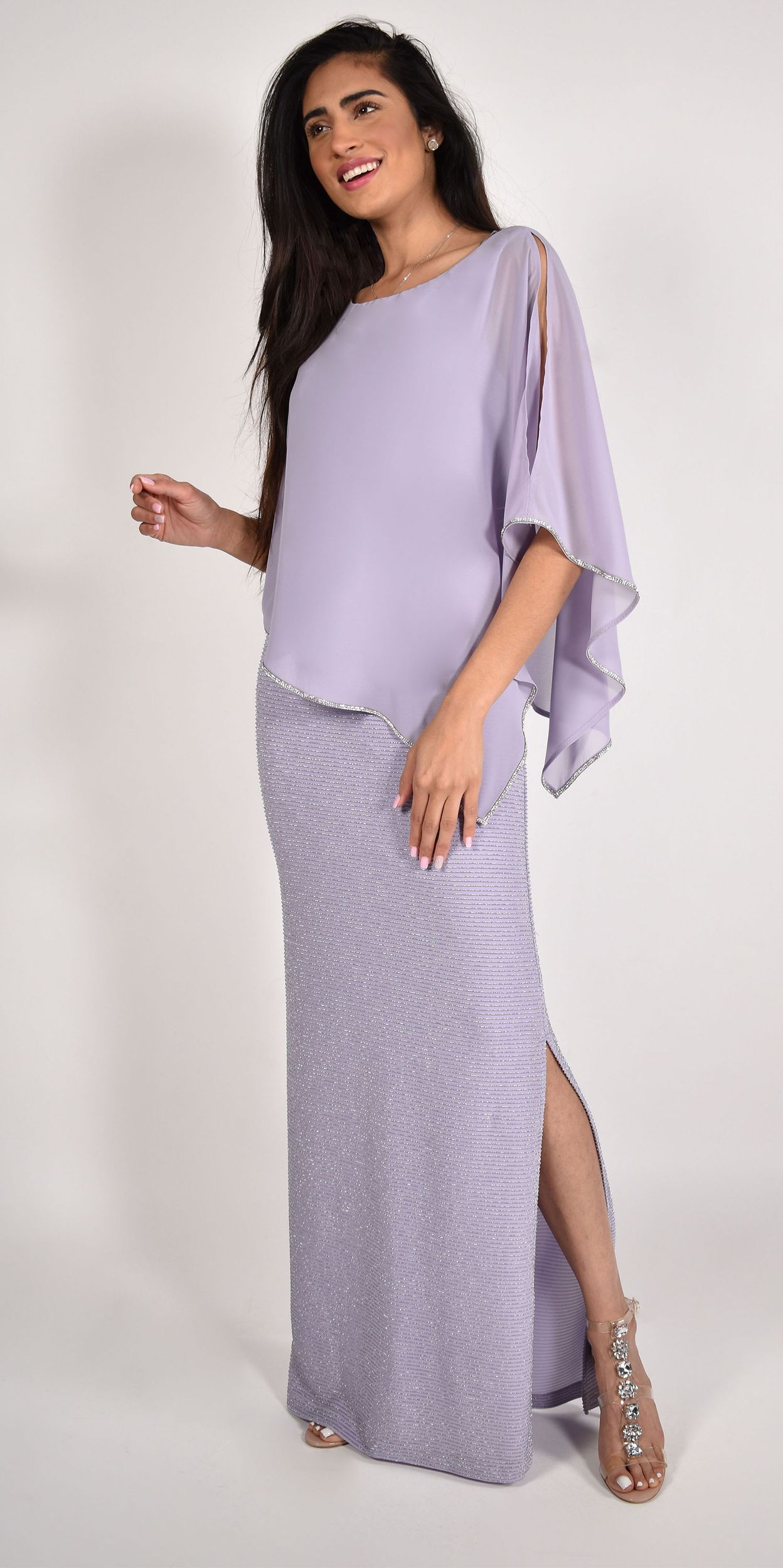 87b732d63558bdbadc04a91b02f51e4c | Kleid lang Basic festlich | 42 | anthra