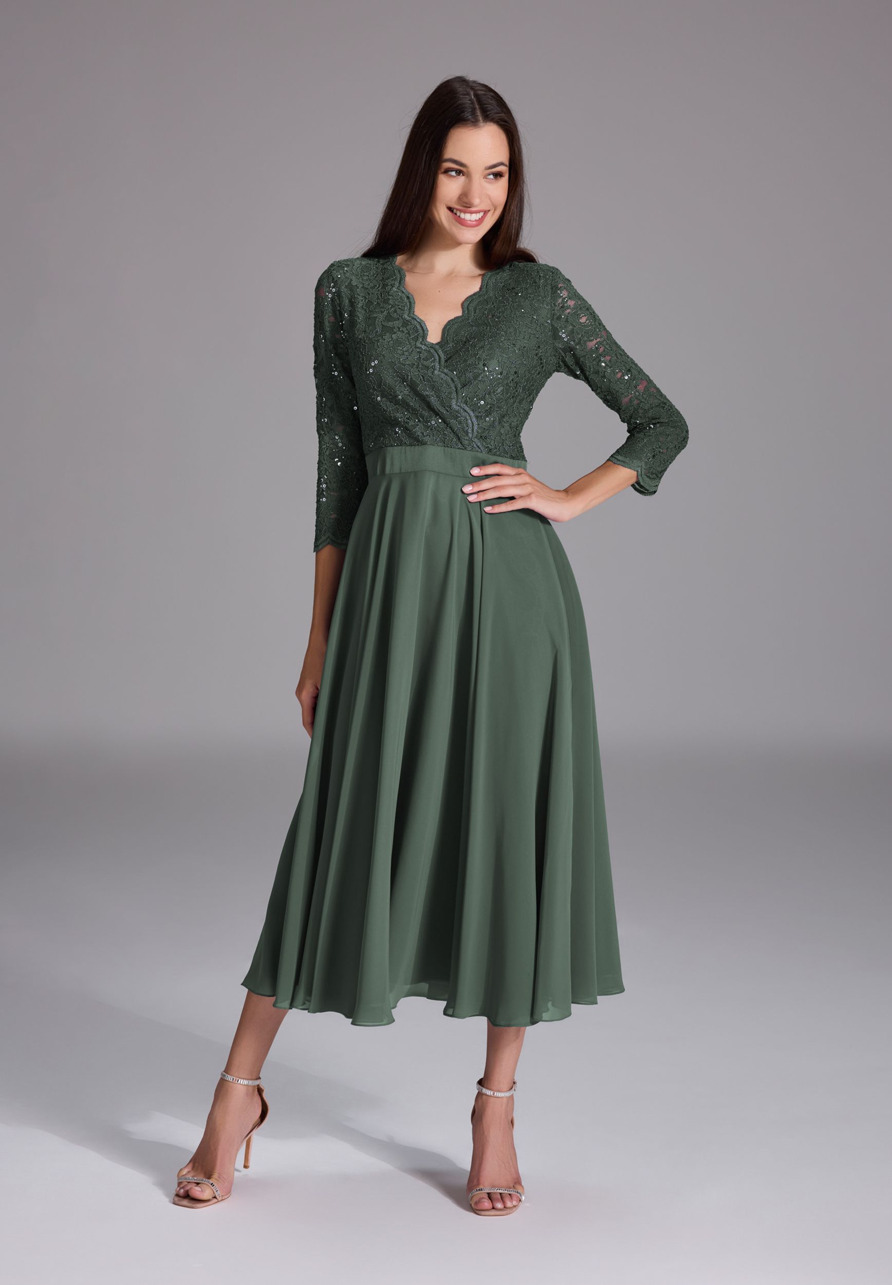 SWING |  SWING Kurzes Kleid  | 42 | summernight green