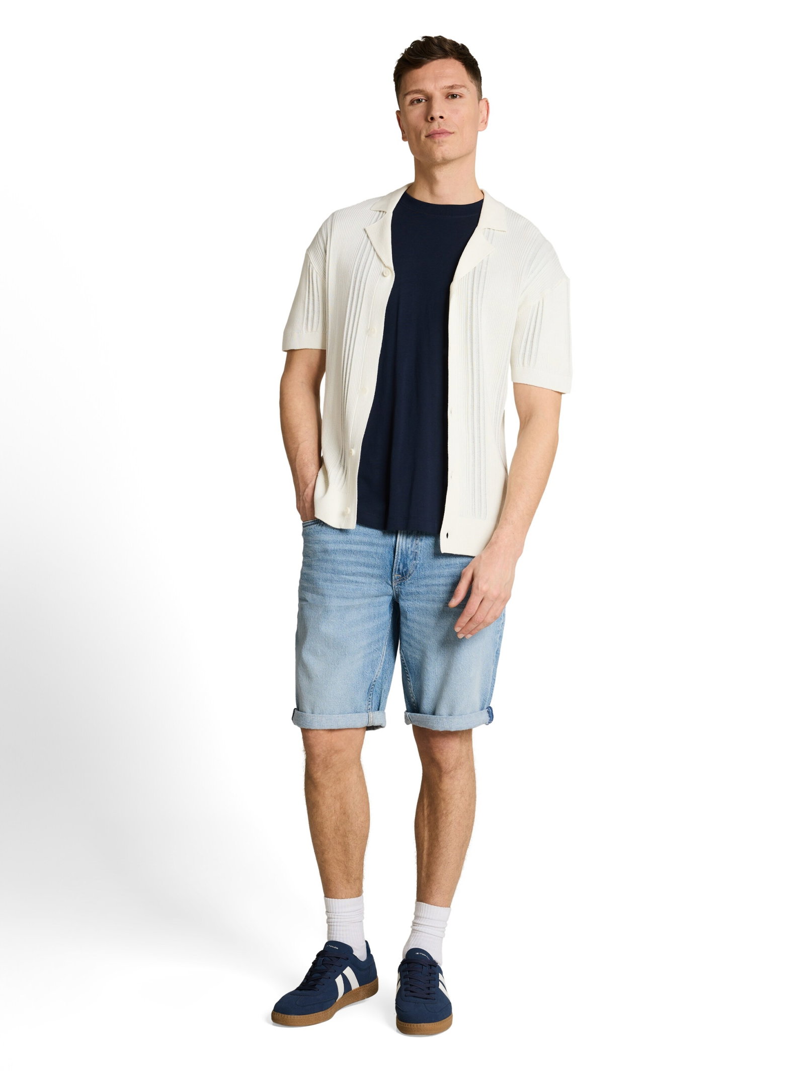 TTAEDAN STRAIGHT SHORTS, Used Light Stone Blue Denim #5