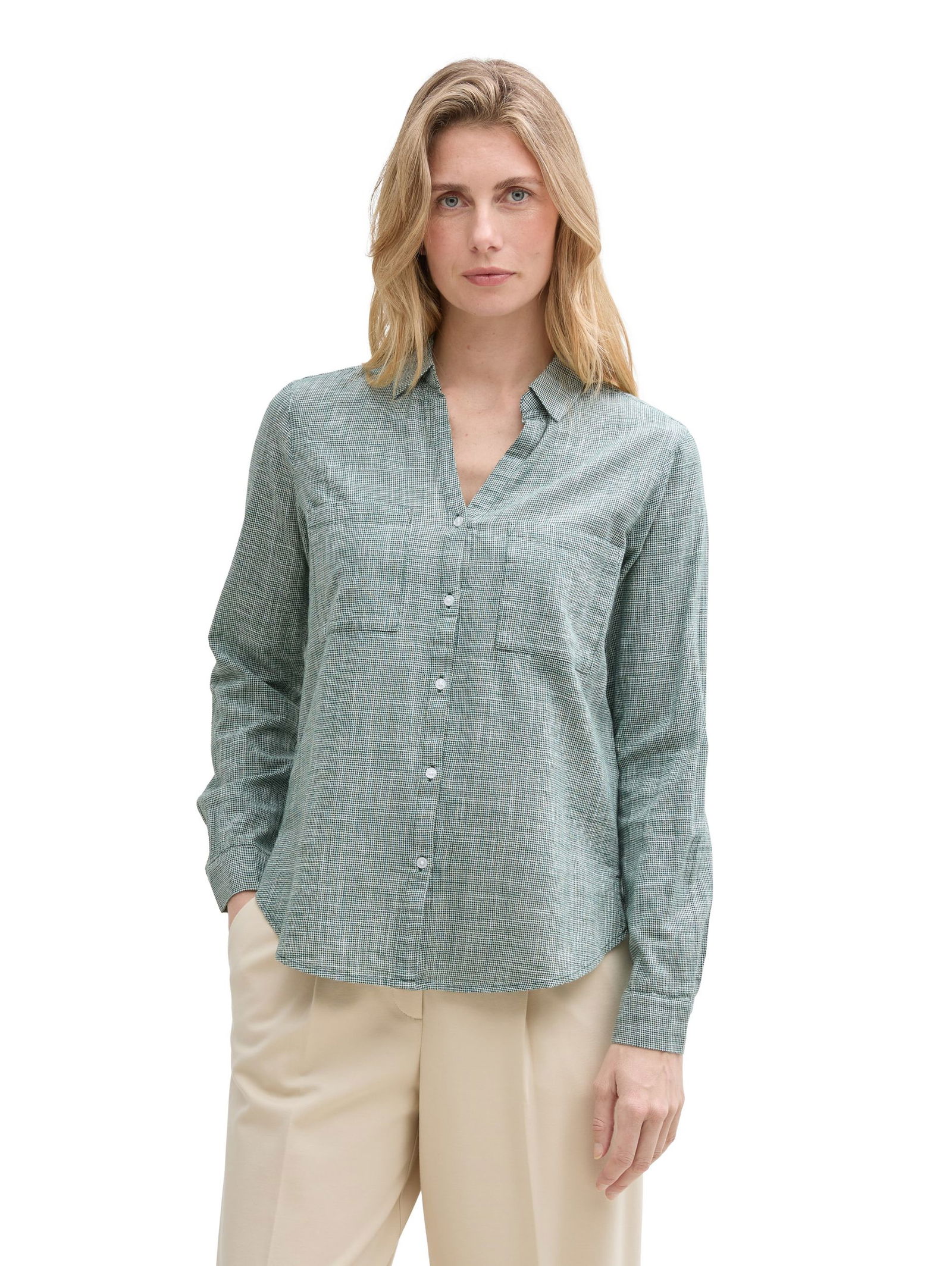 Tom Tailor |  Bluse mit Brusttaschen | 46 | explorer green