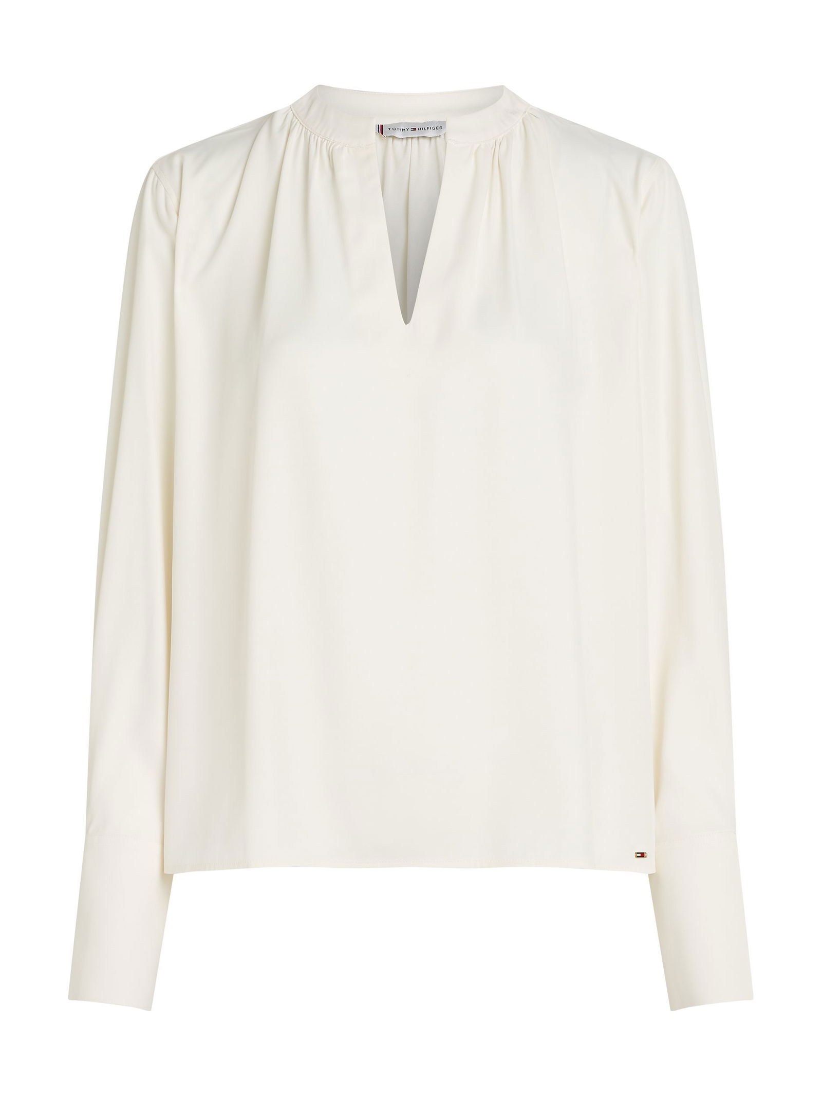 Tommy Hilfiger |  Tommy Hilfiger Blusenshirt mit V-Ausschnitt  | 42 | desert sky