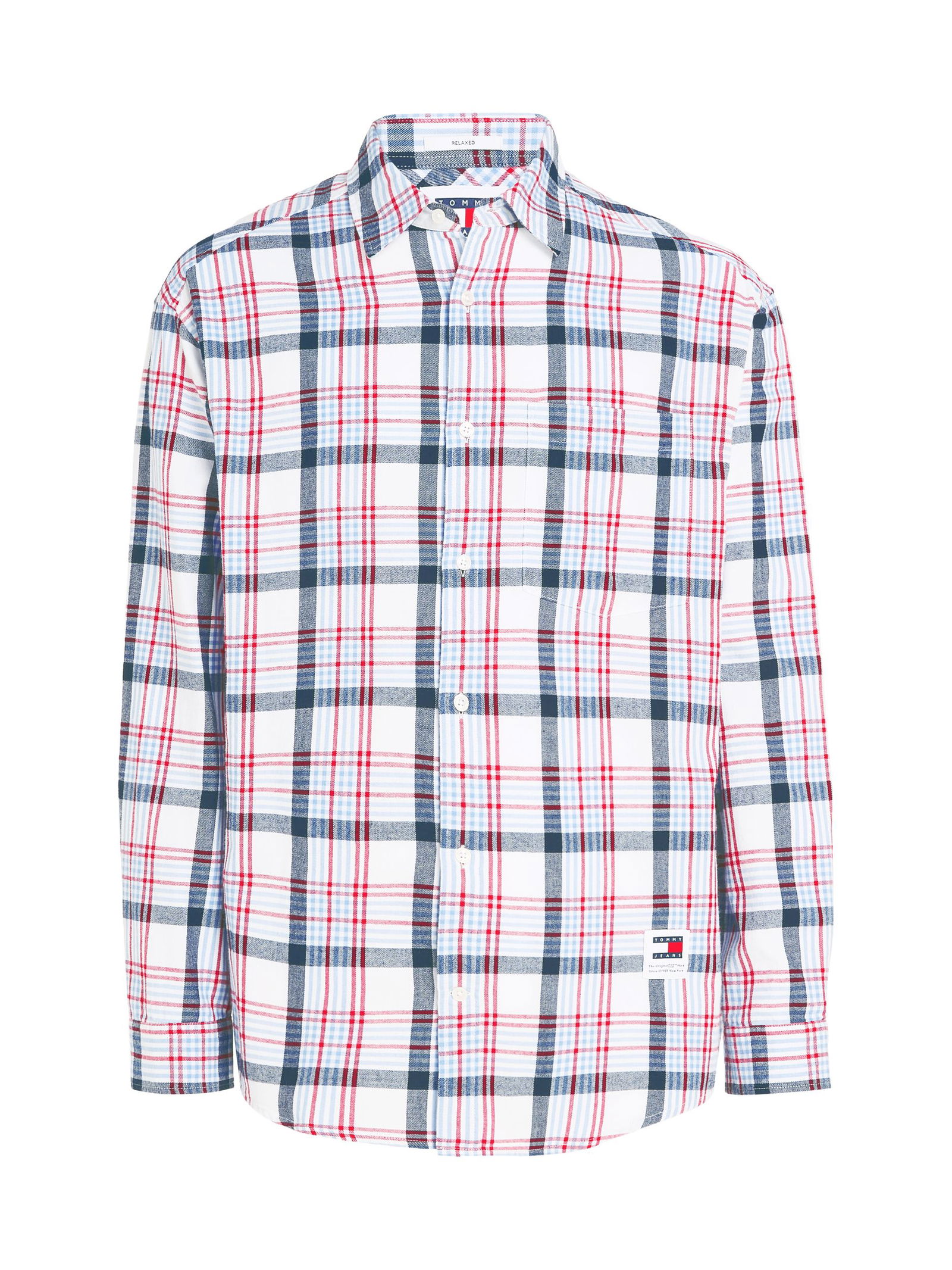 | TJM CHECK PEACHED SHIRT EXT, WHITE | S | white / multi