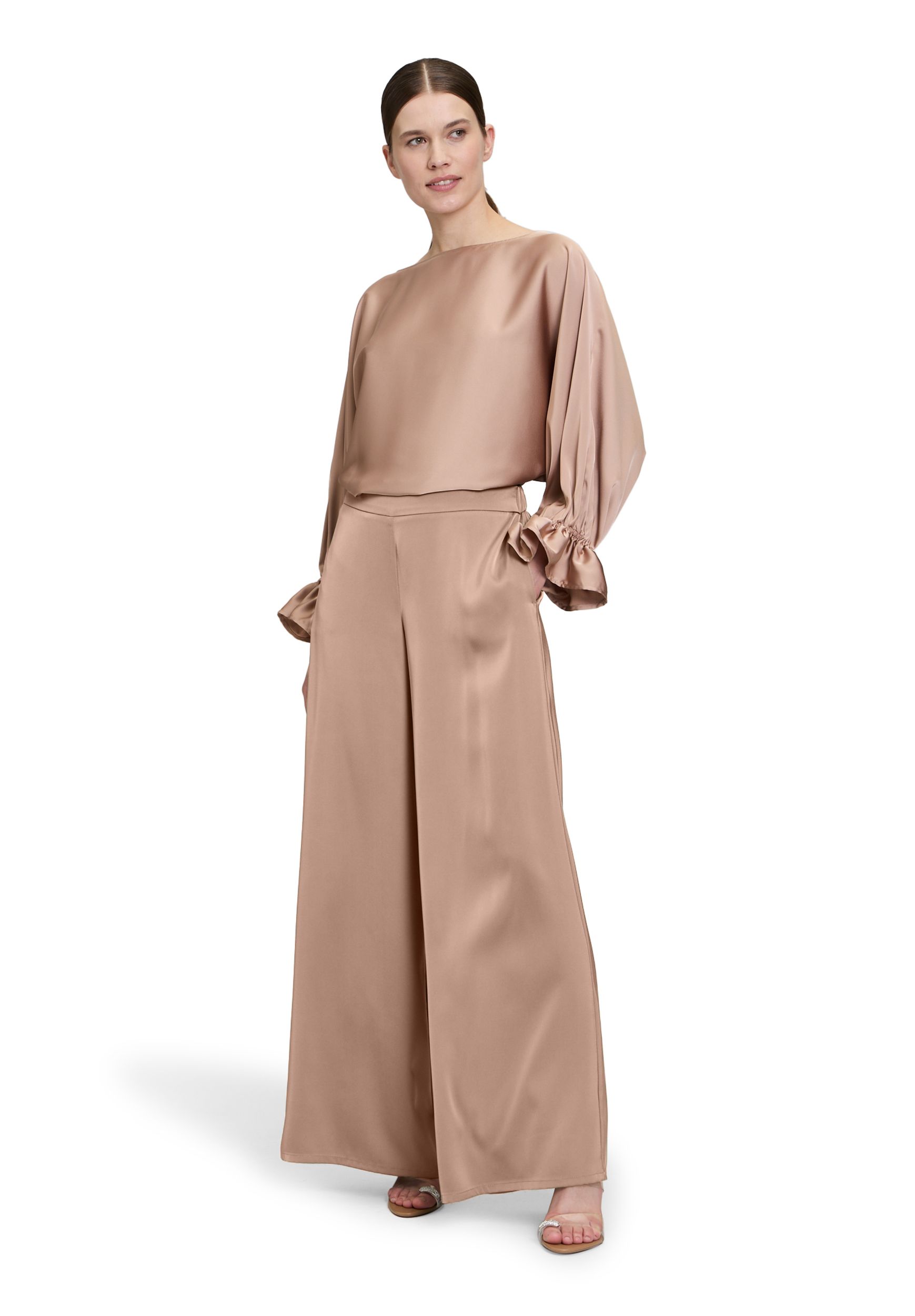 V by Vera Mont |  Satin-Bluse | 42 | macchiato