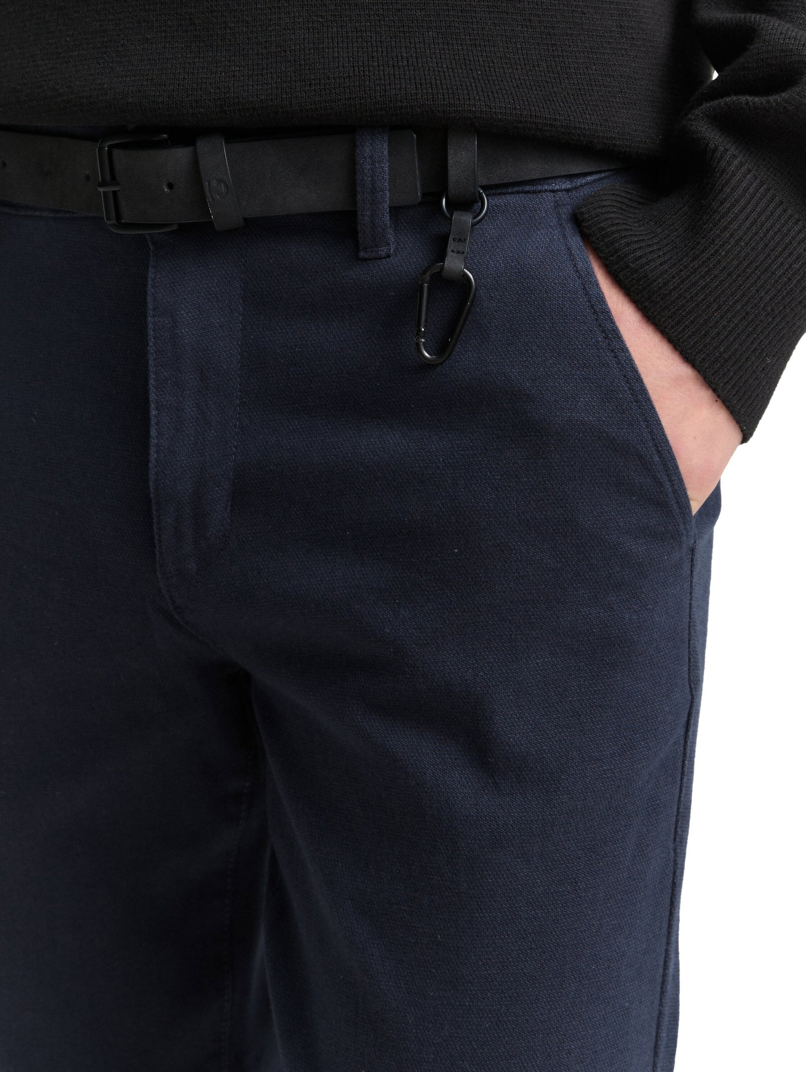 structured straight chino, navy dobby yarn dye #6