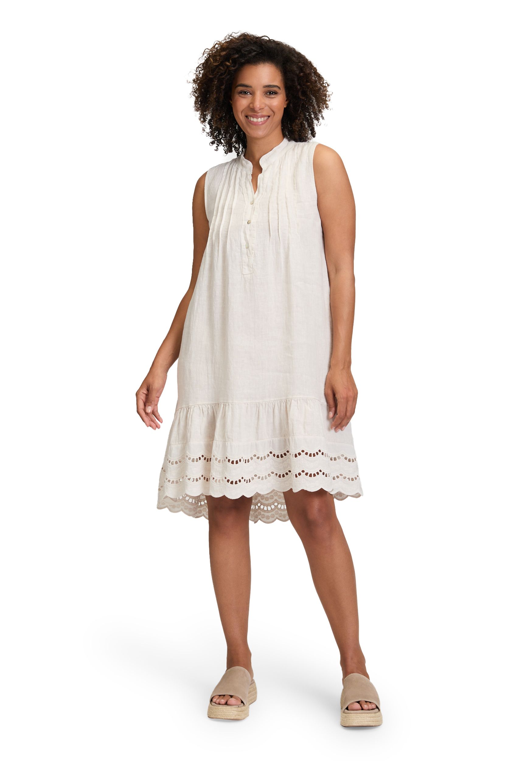  |  Kleid Kurz ohne Arm, White Sand | 36