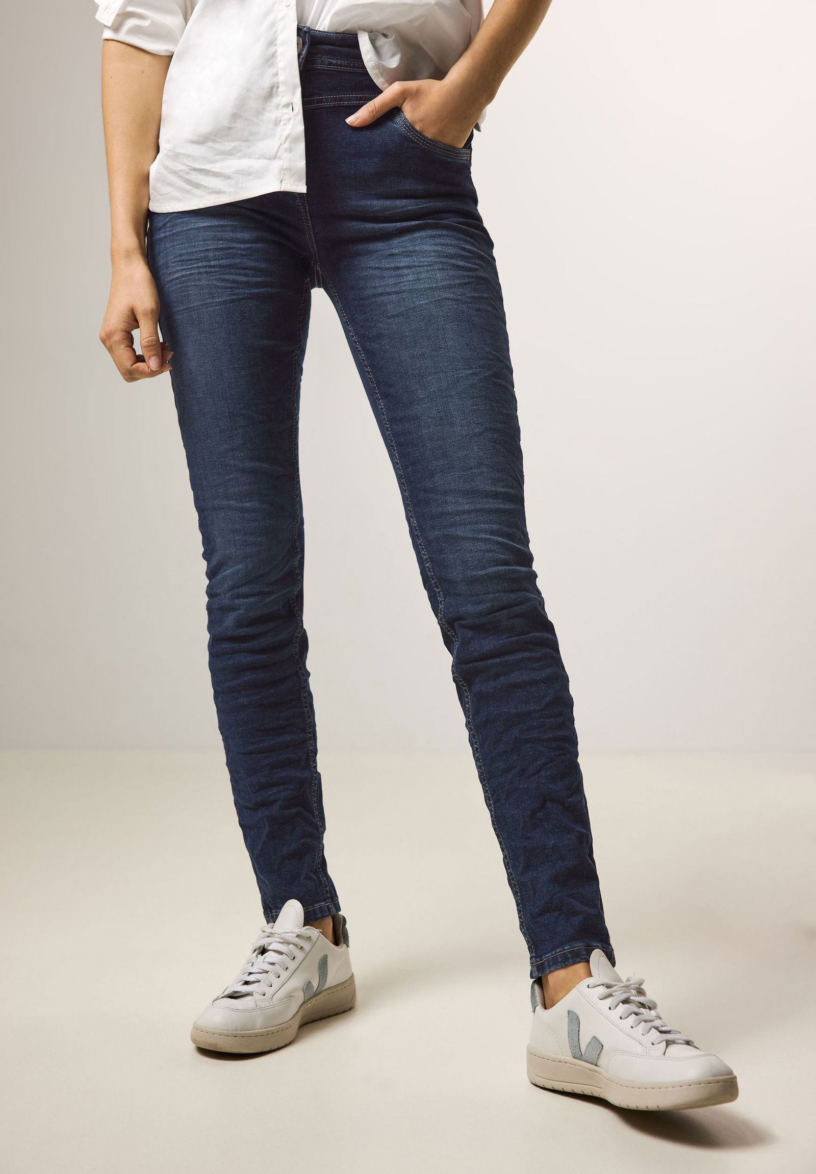 CECIL | CECIL Slim Jeans | 36/28 | mid blue wash
