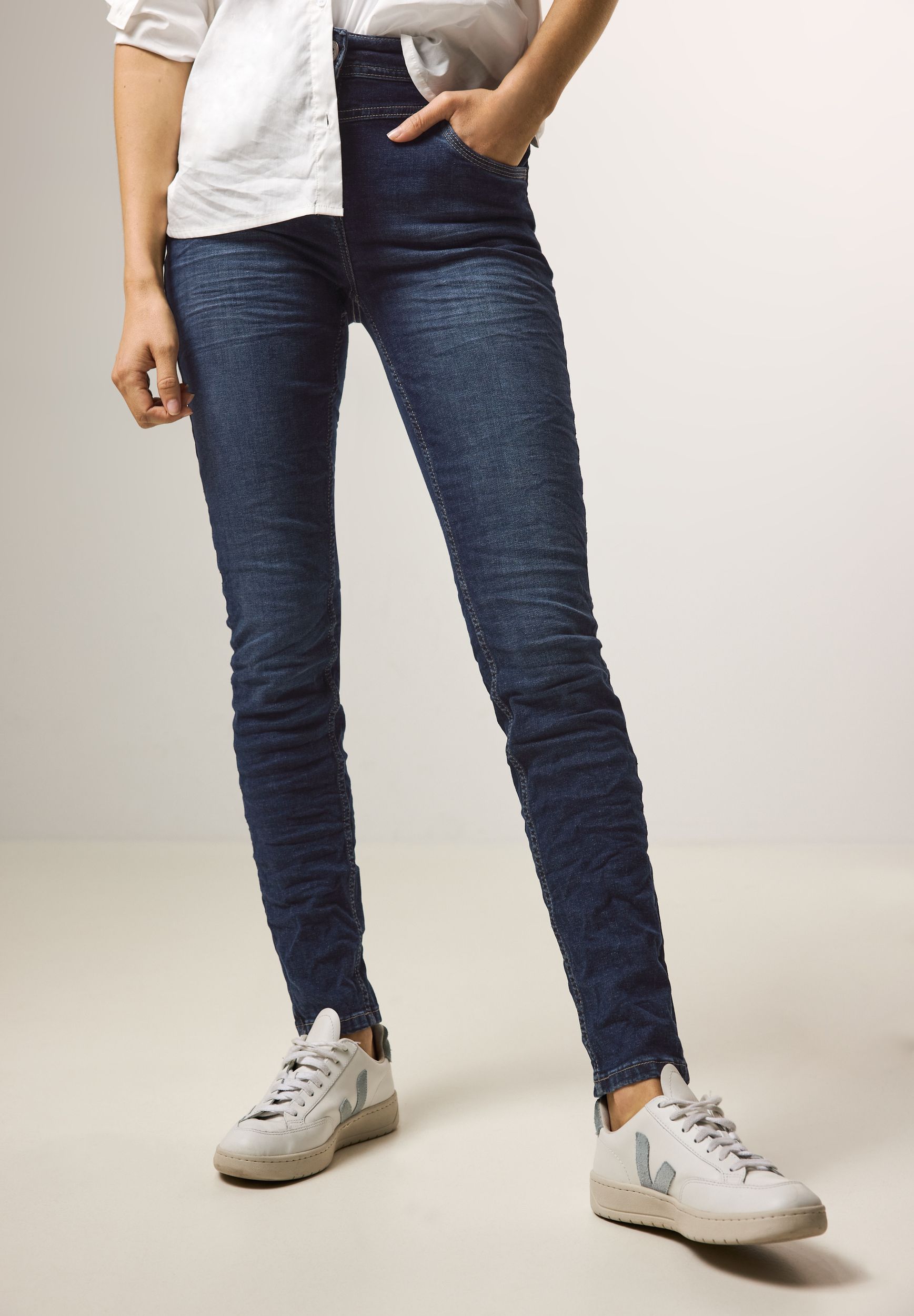 CECIL |  CECIL Slim Jeans  | 36/28 | mid blue wash