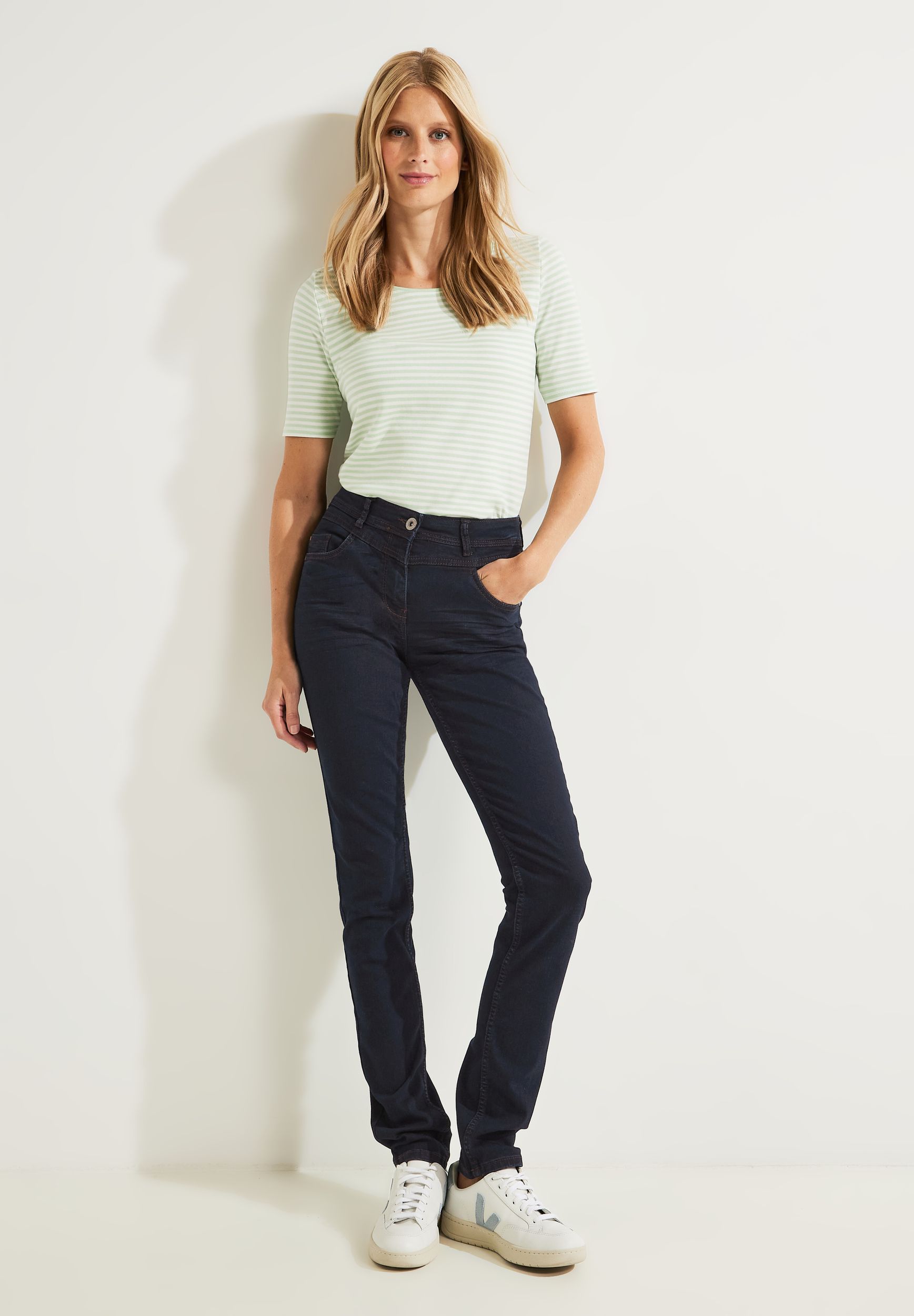 CECIL |  CECIL Slim Jeans  | 30/30 | blue black washed