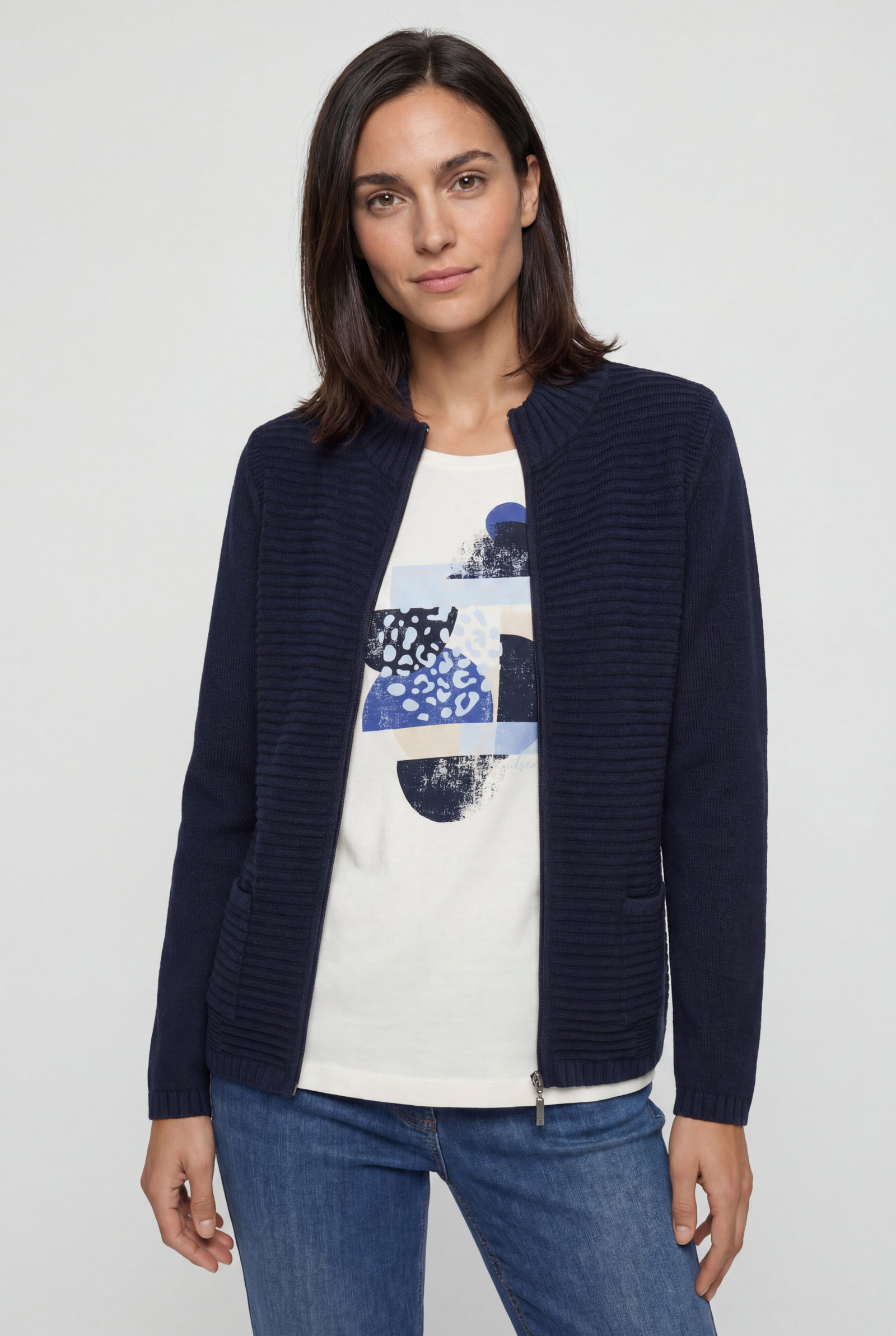Cardigan Long Sleeves, Power Navy #3