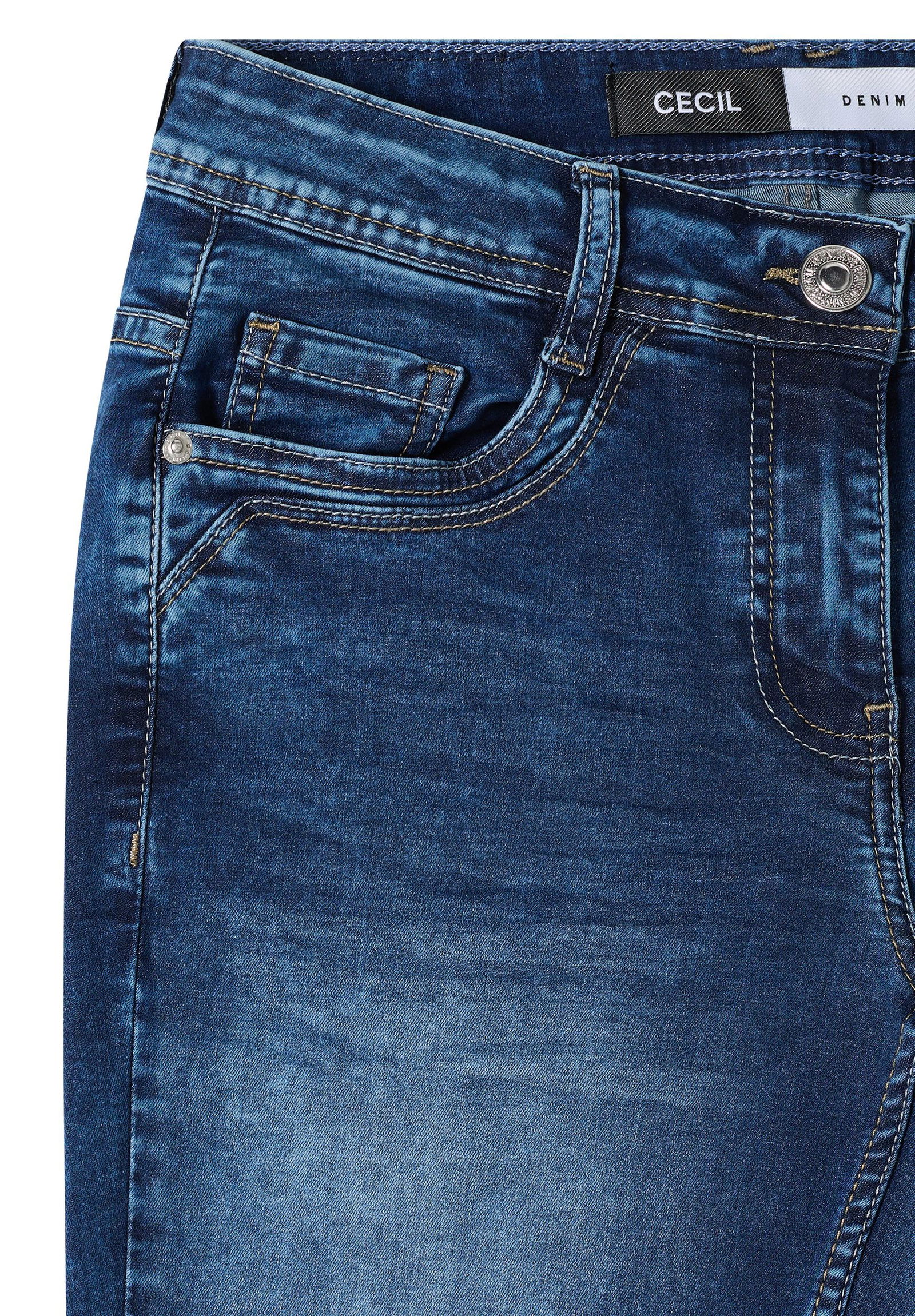 CECIL |  CECIL 7/8-Jeans  | 30/26 | mid blue used wash