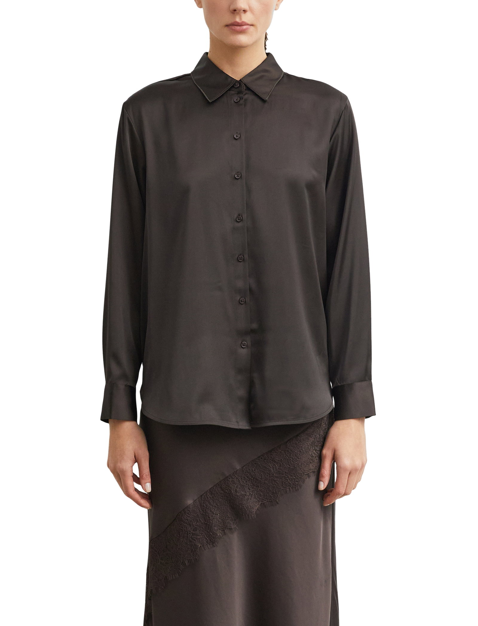 Bluse, BROWN #3