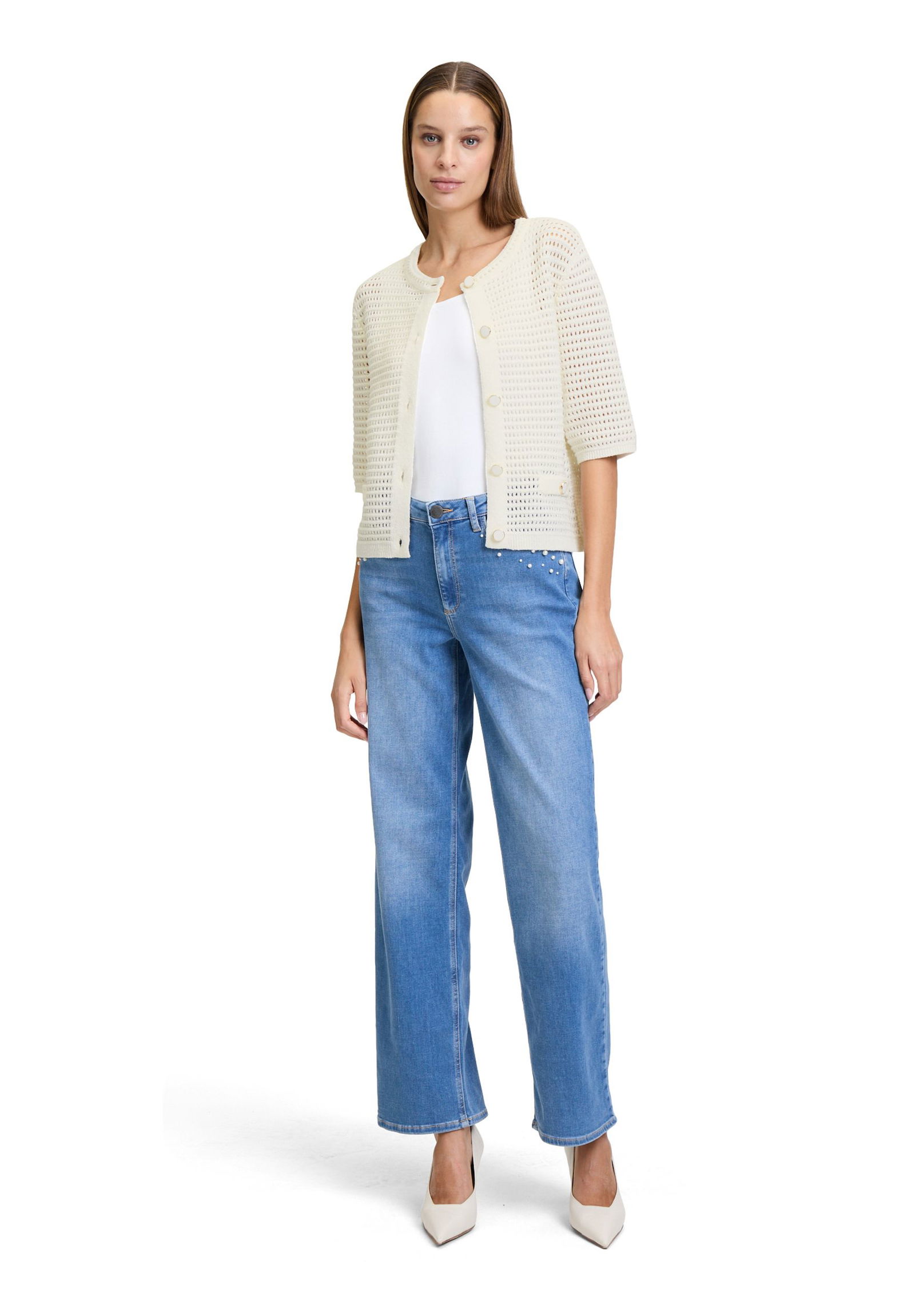 Betty & CO | Betty & CO Strickjacke | Cardigan | 38 | rohweiß