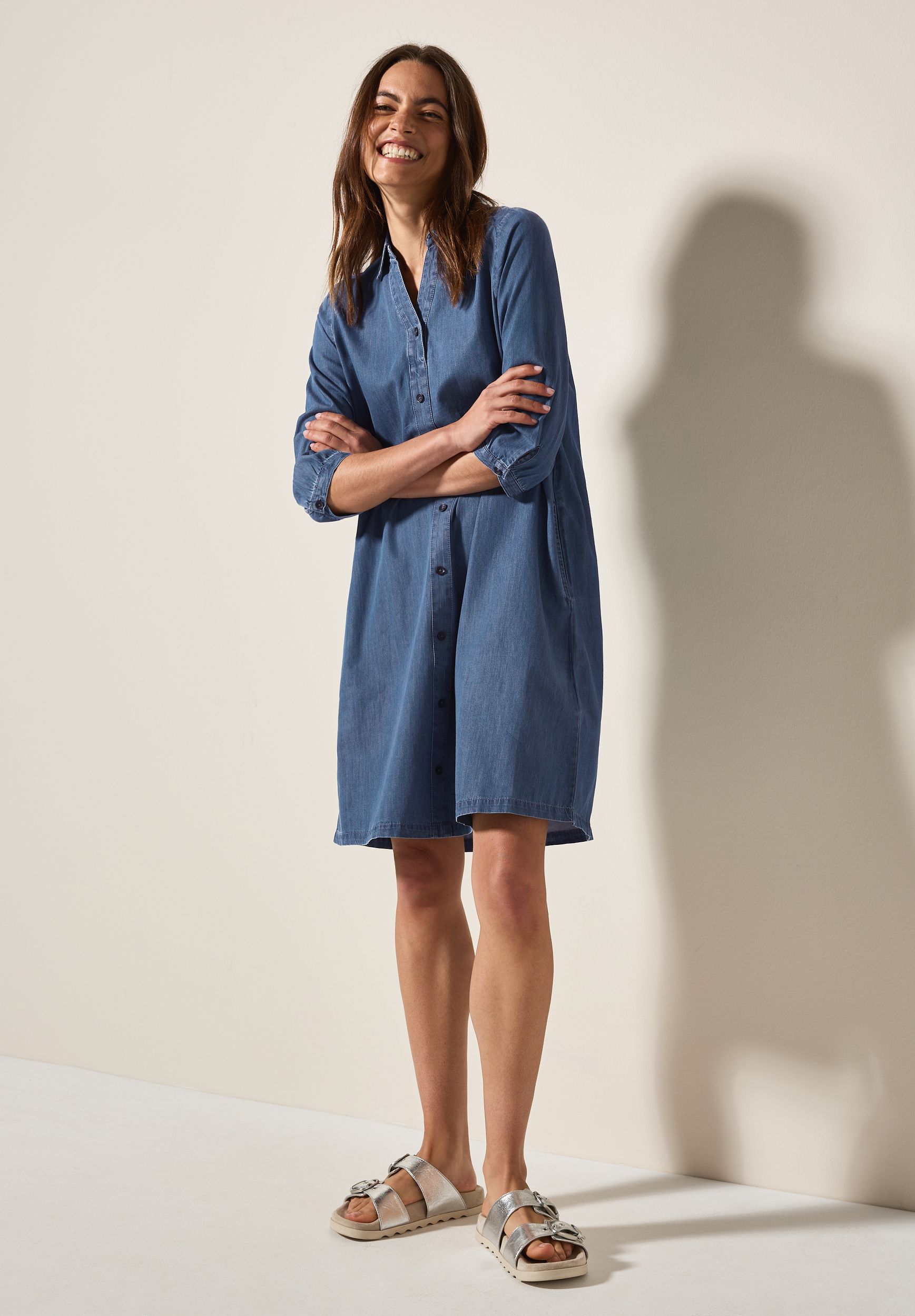 CECIL |  CECIL Freizeitkleid  | L | mid blue wash