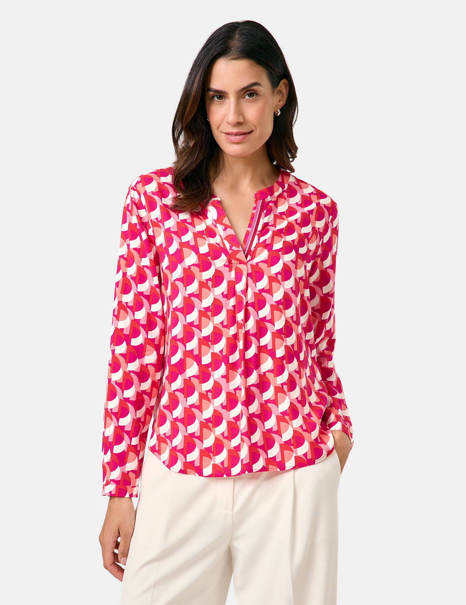 GERRY WEBER Collection |  GERRY WEBER Collection Druckbluse  | 46 | pink/orange/red aop