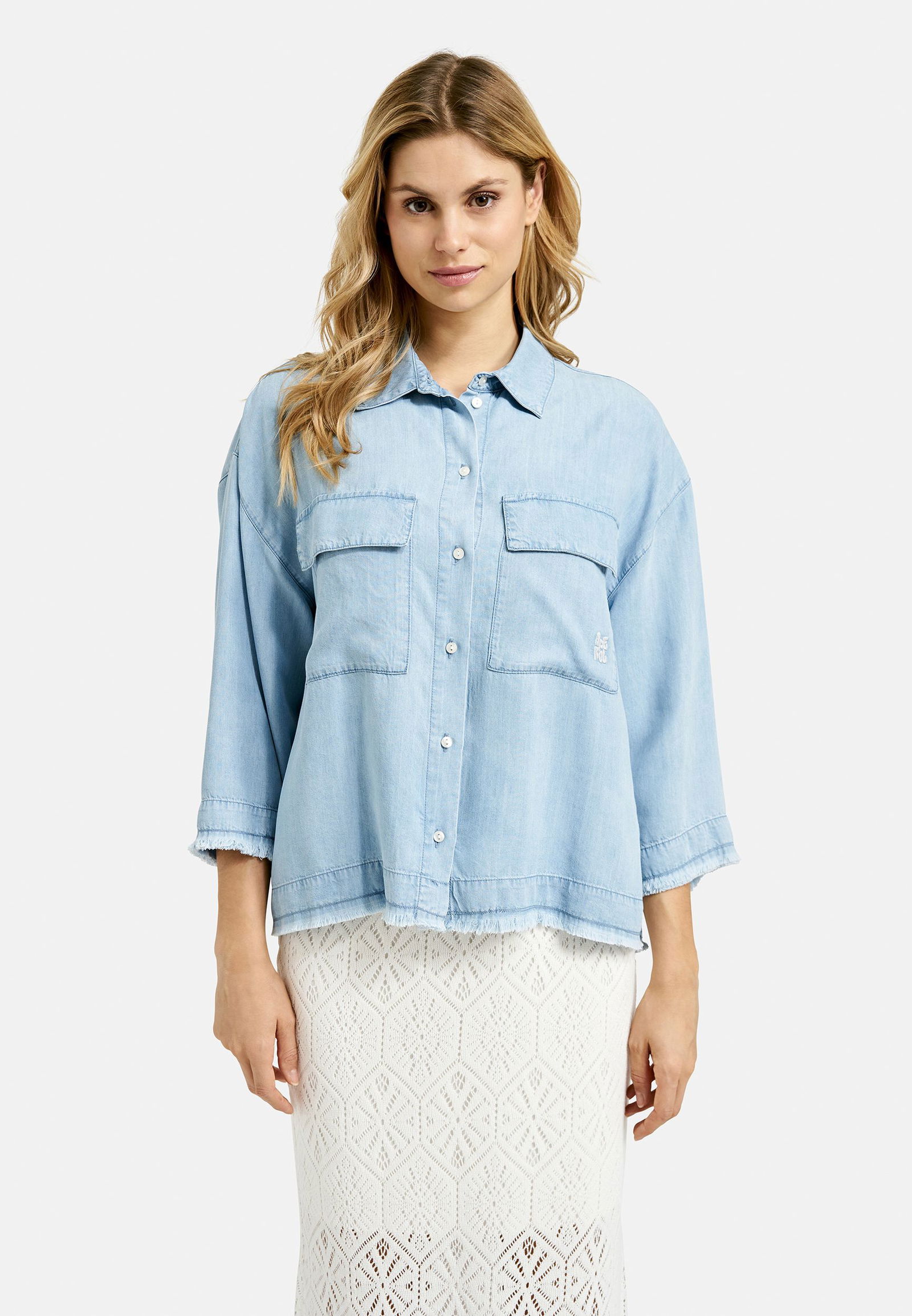 Smith&Soul |  Cropped Denim Shirt Blouse | XS | denim