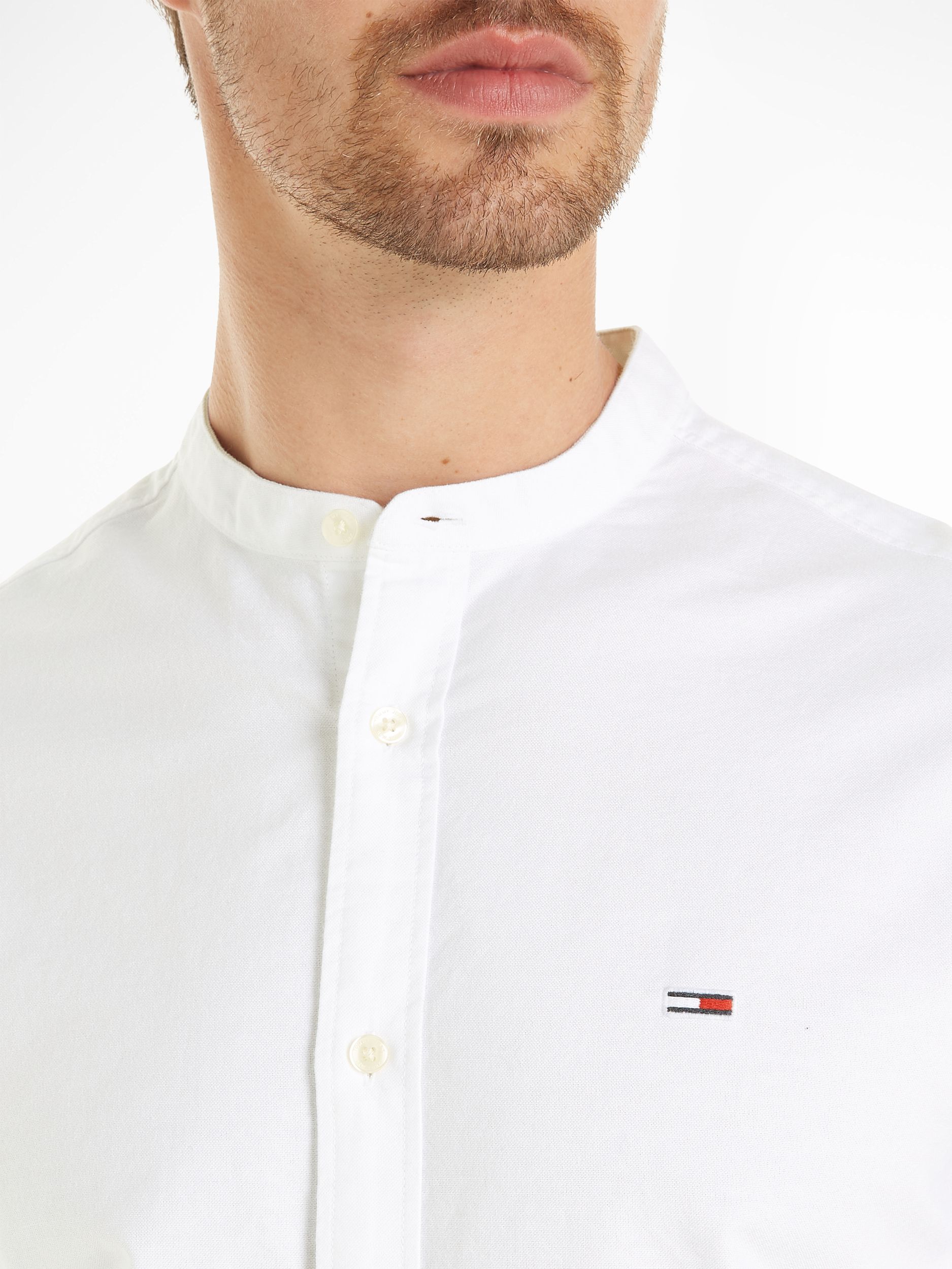  |  TJM REG OXFORD MAO SHIRT, WHITE | XXL | white / multi