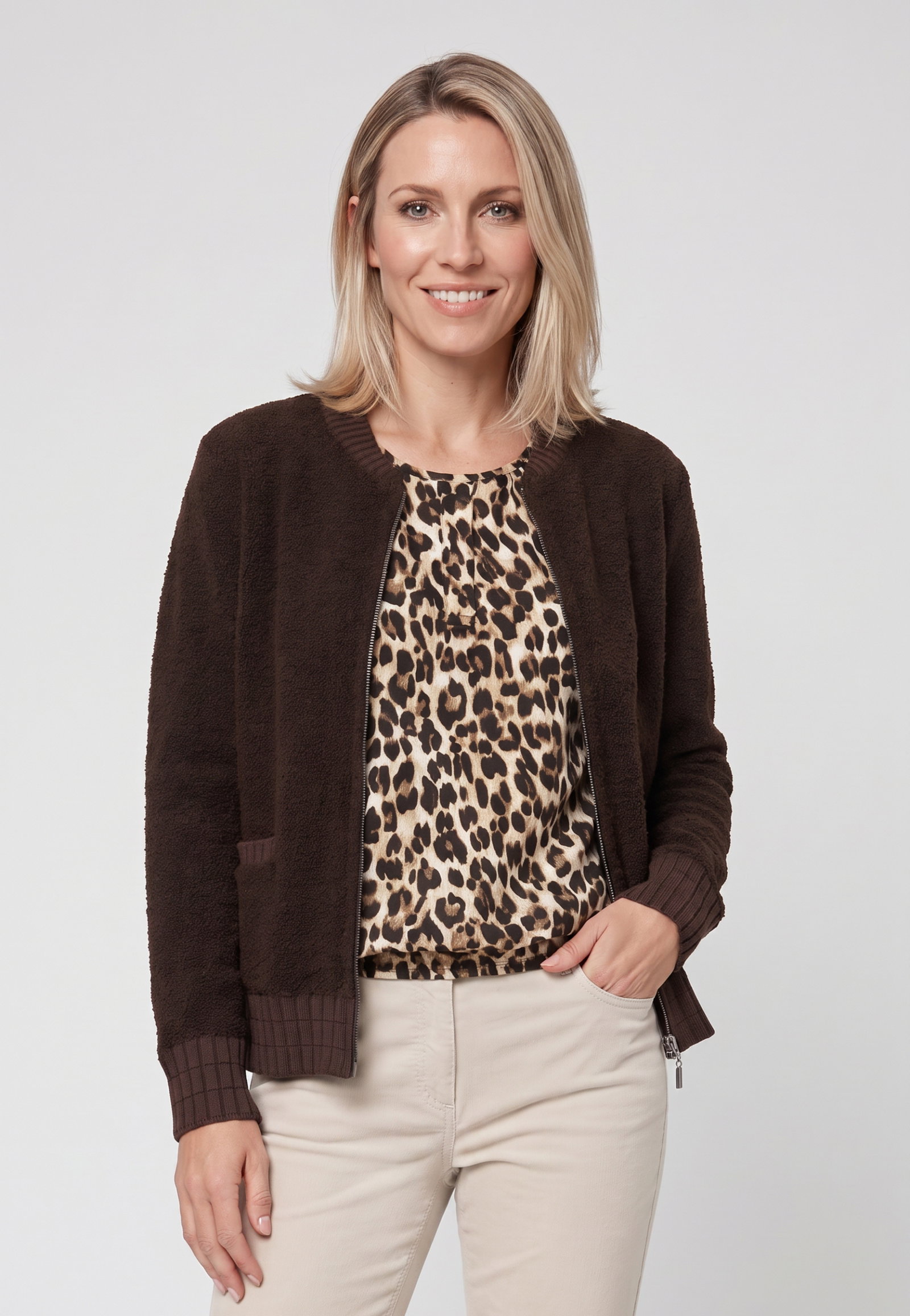 Cardigan Long Sleeves, Coffee Bean #3