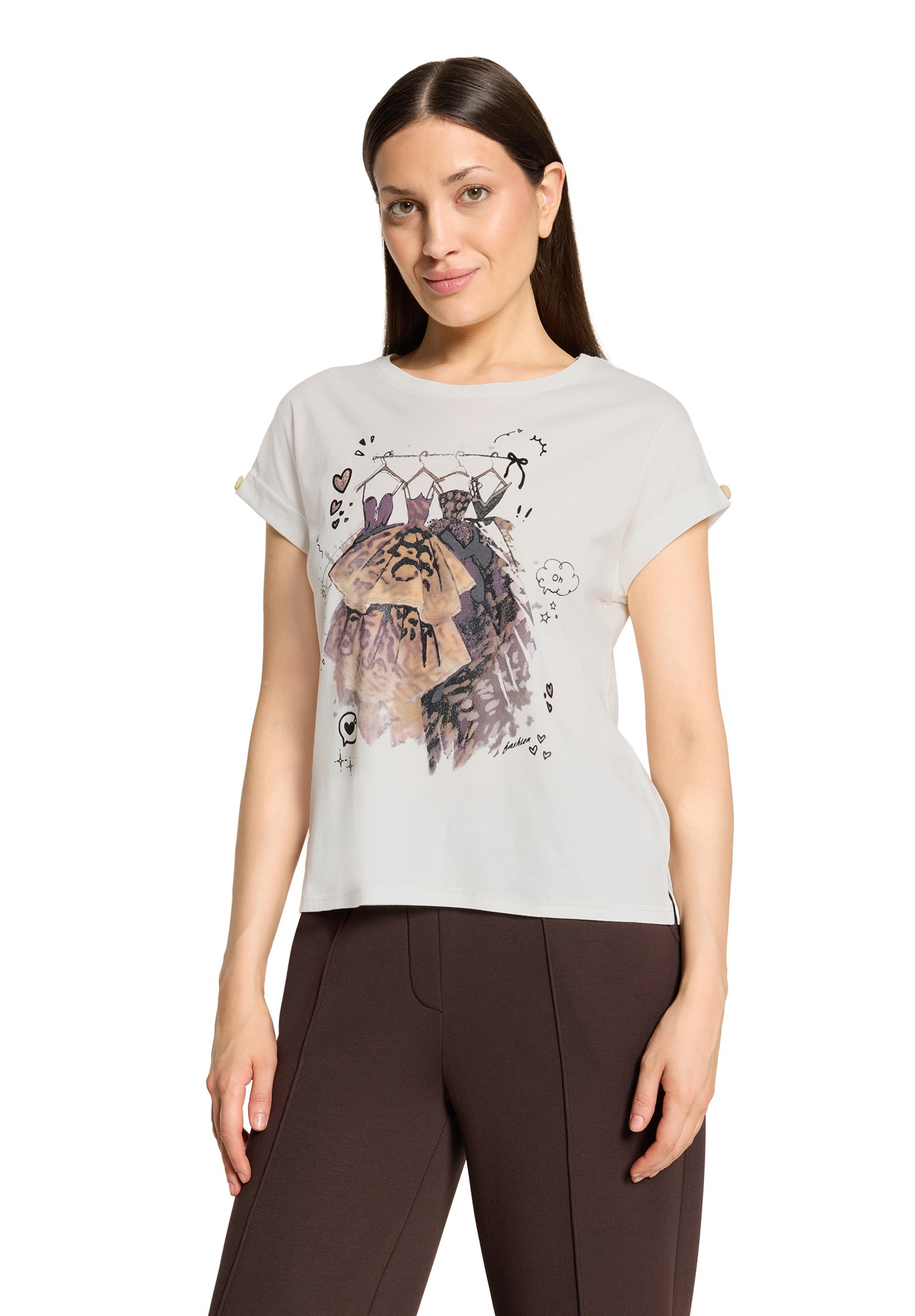 Shirt Kurz 1/2 Arm, Patch Cream/Beige #3