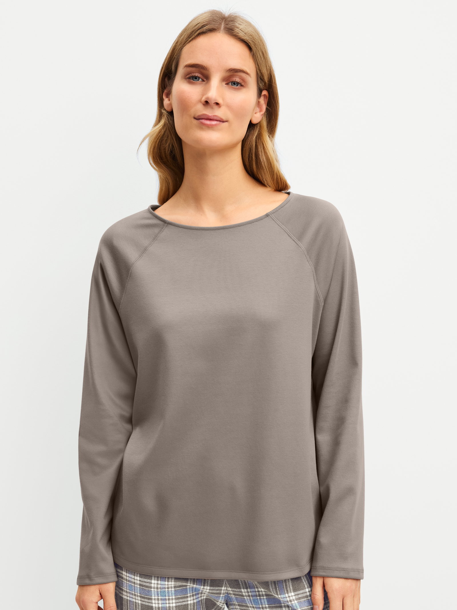 DAMEN Shirt langarm, truffle mousse #8