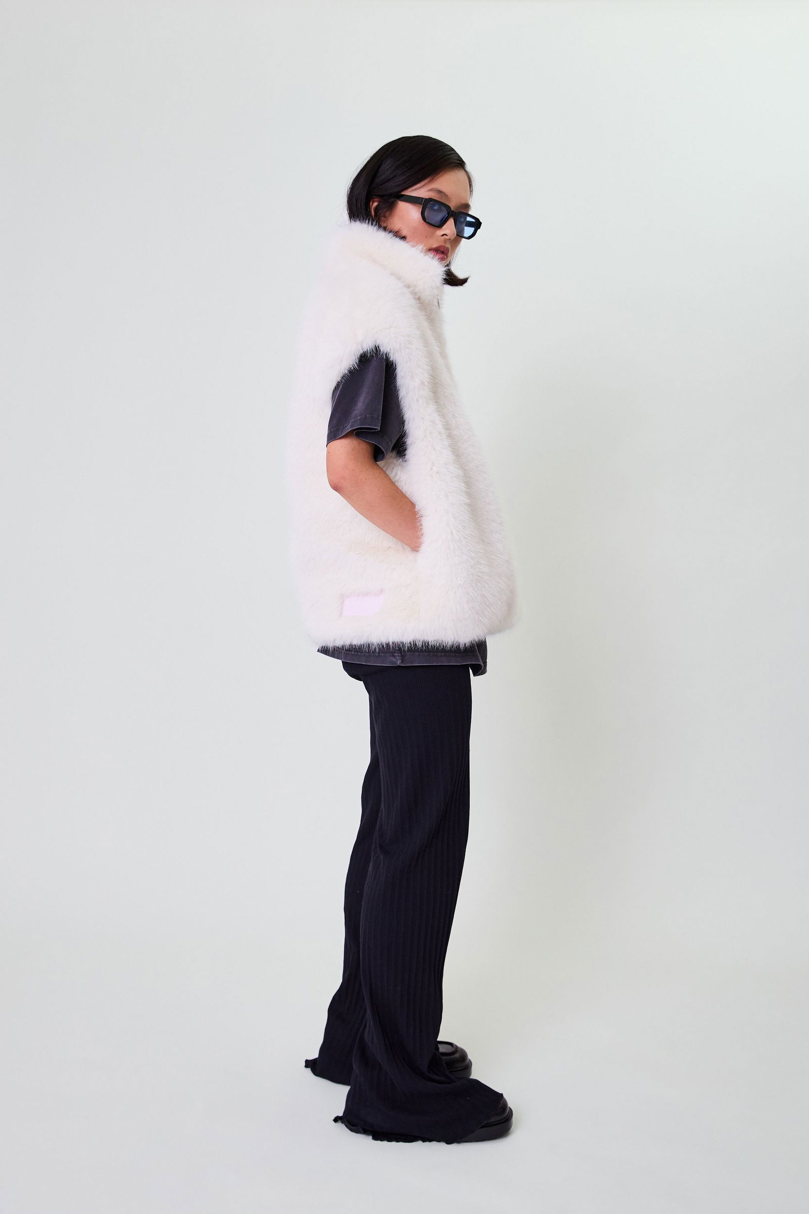 062e195cbb98ce8a18d68846f55b858f Oh April | Oh April Fake Fur Weste TRIXIE Waistcoat ivory | S | 1006 IVORY