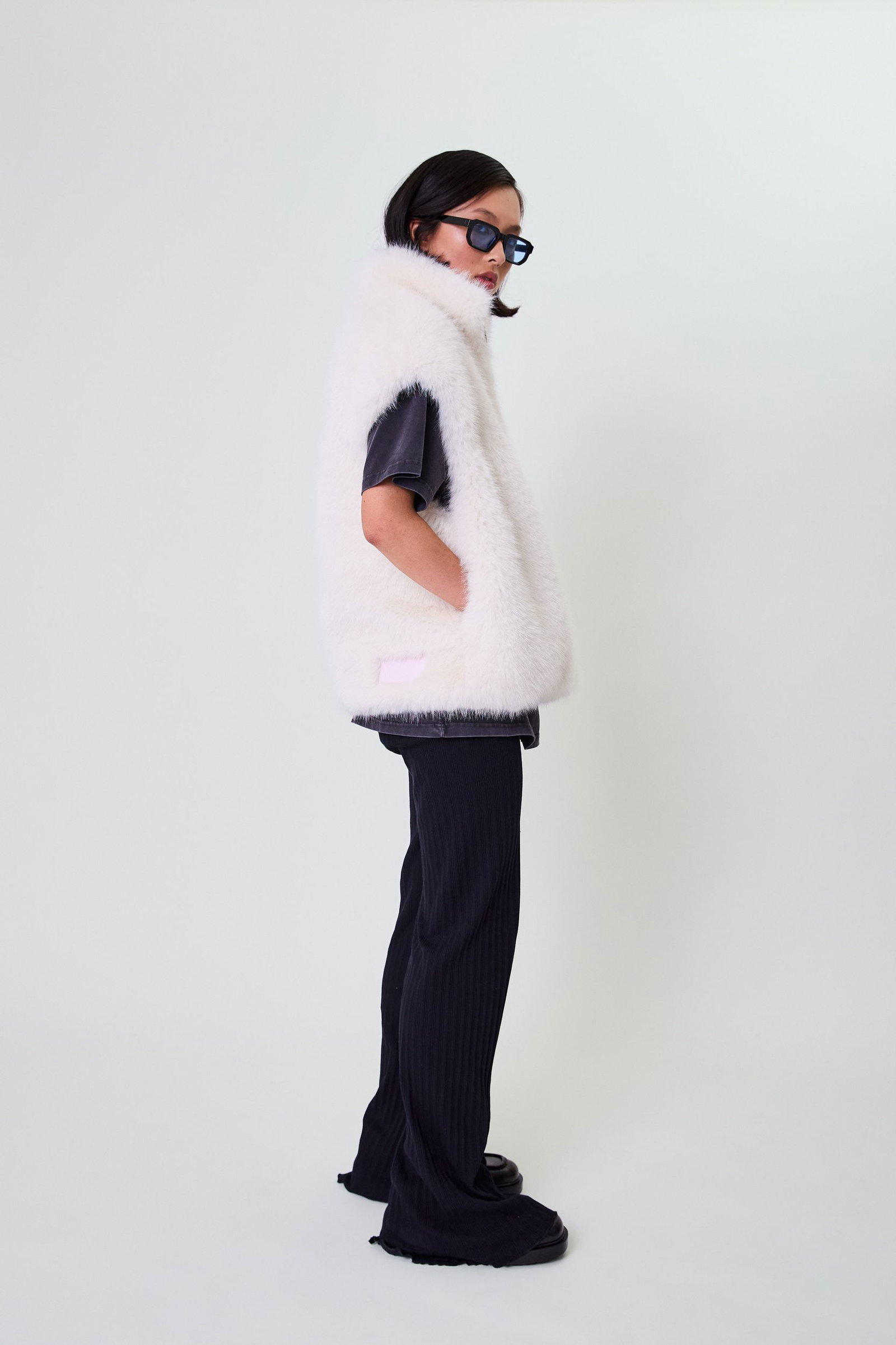 062e195cbb98ce8a18d68846f55b858f Oh April | Oh April Fake Fur Weste TRIXIE Waistcoat ivory | S | 1006 IVORY