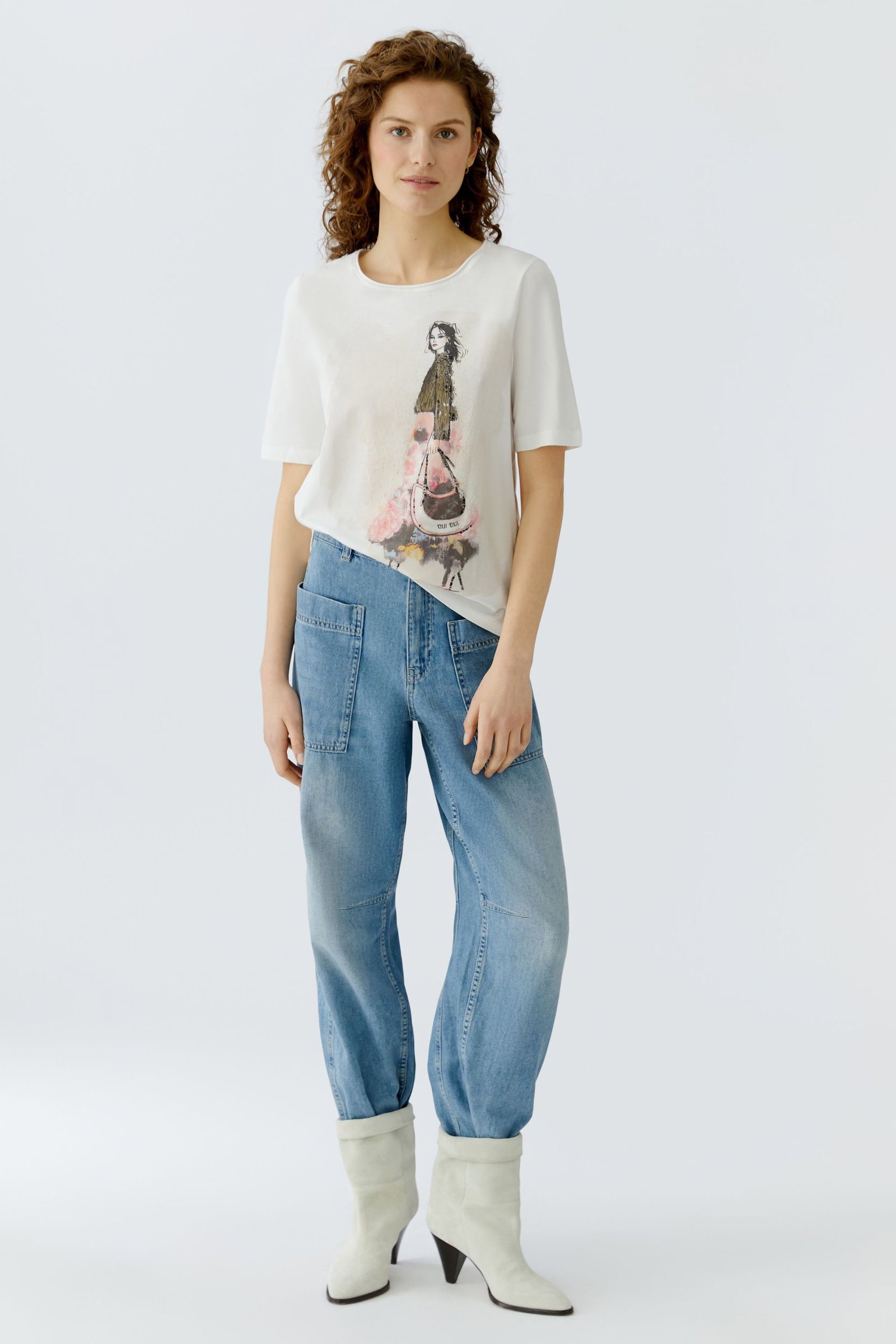 28c3429bc5739c6e6d43ae7a943b6302 Oui | T-Shirt | 44 | cloud dancer