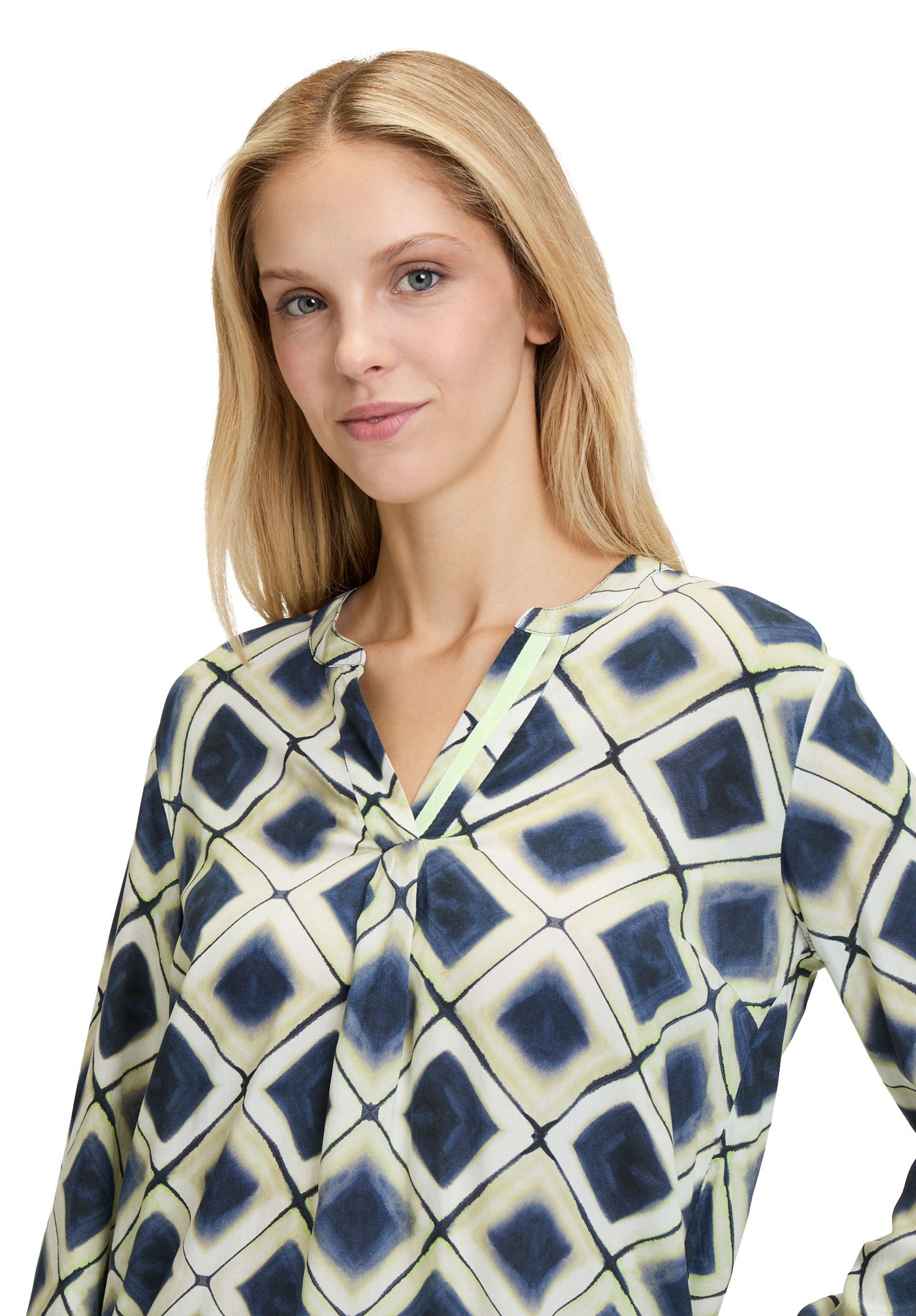 Cartoon |  Cartoon Druckbluse  | 36 | dark blue/green