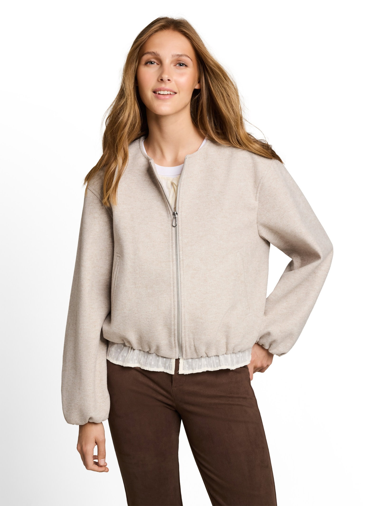 blouson jacket, atmosphere beige melange #12