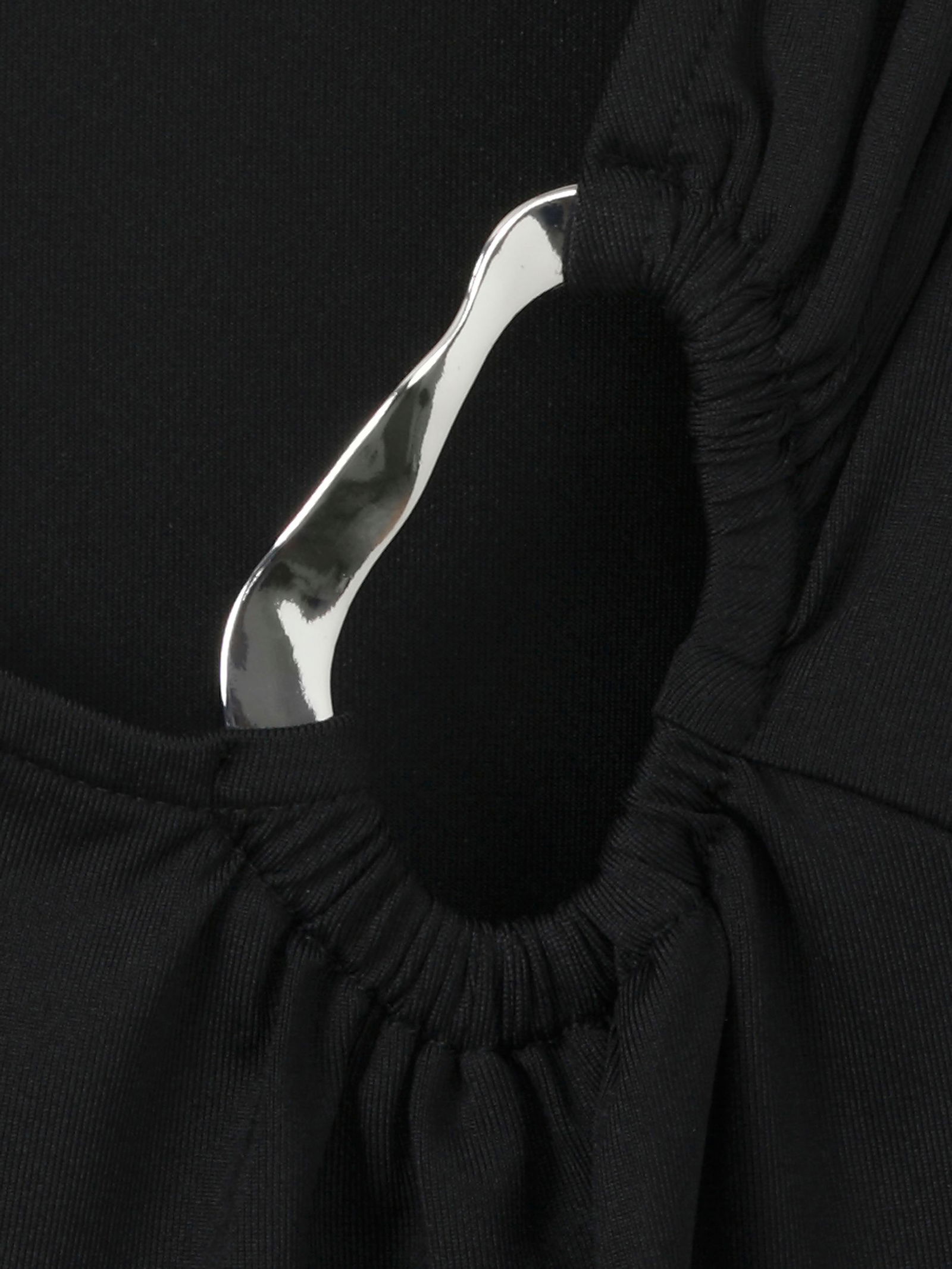 VIA APPIA DUE |  T-Shirt V-Ausschnitt 1/2 Arm Schmuck | 46 | schwarz