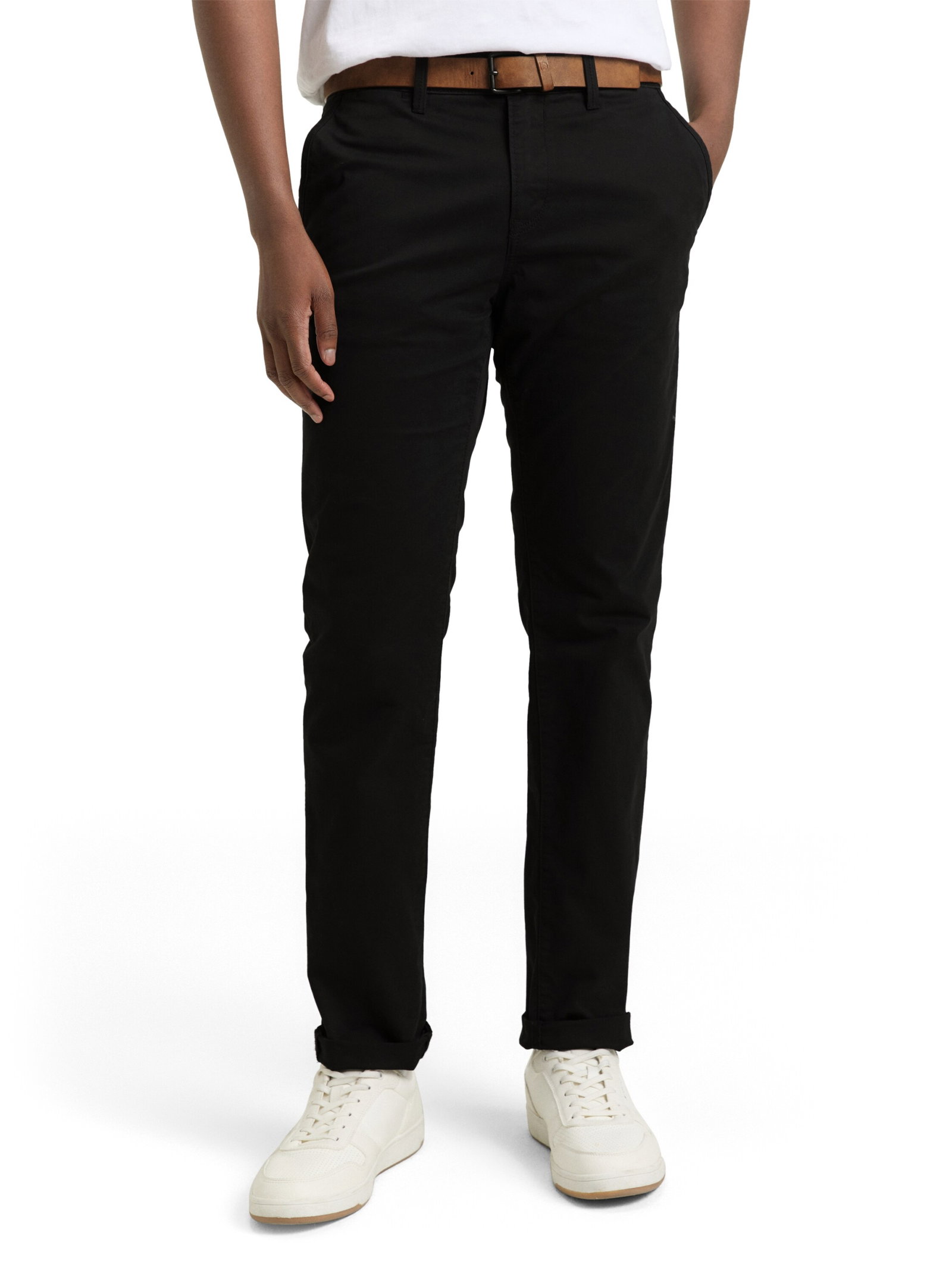 Slim Fit Chino Hose mit Gürtel #2