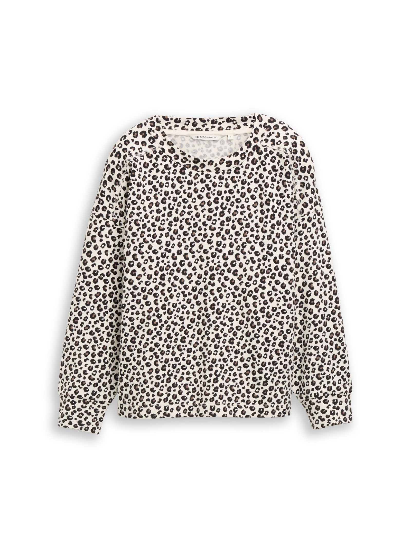 printed sweatshirt, beige brown leo print #7