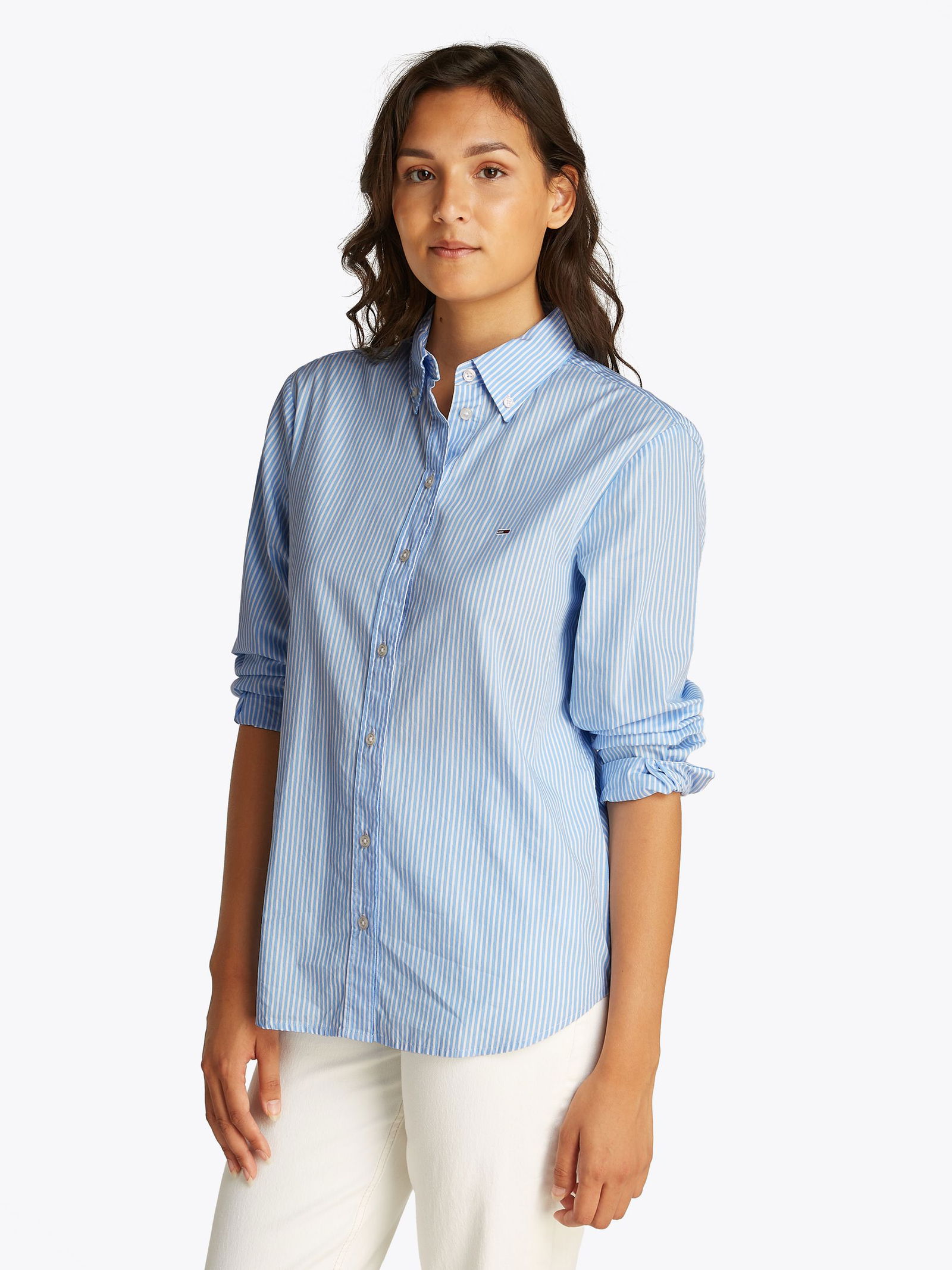 Tommy Jeans |  Tommy Jeans Druckbluse  | S | ivory petal/dark night navy stp