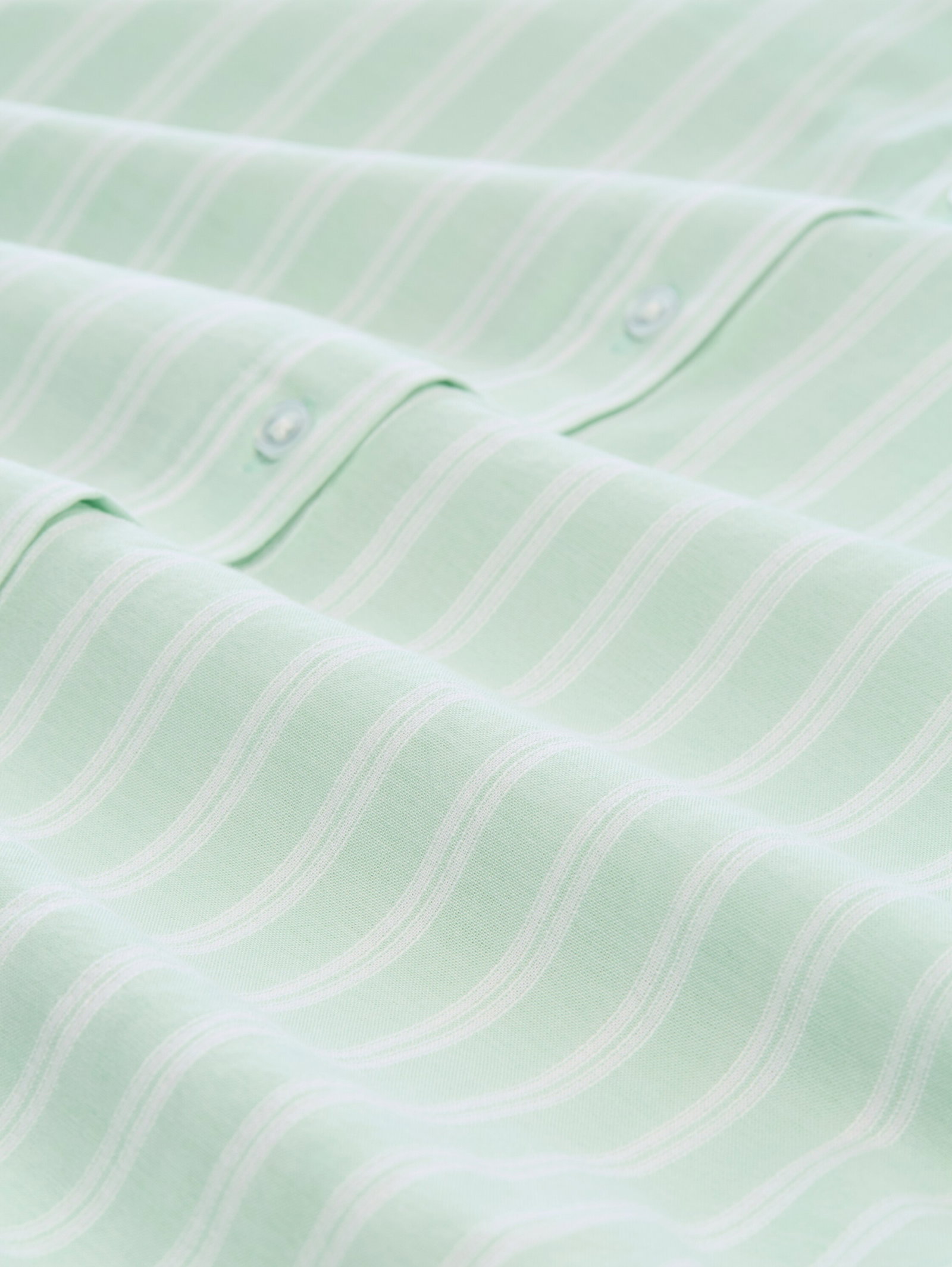 shortsleeve cotton shirt, matcha green white stripe #2