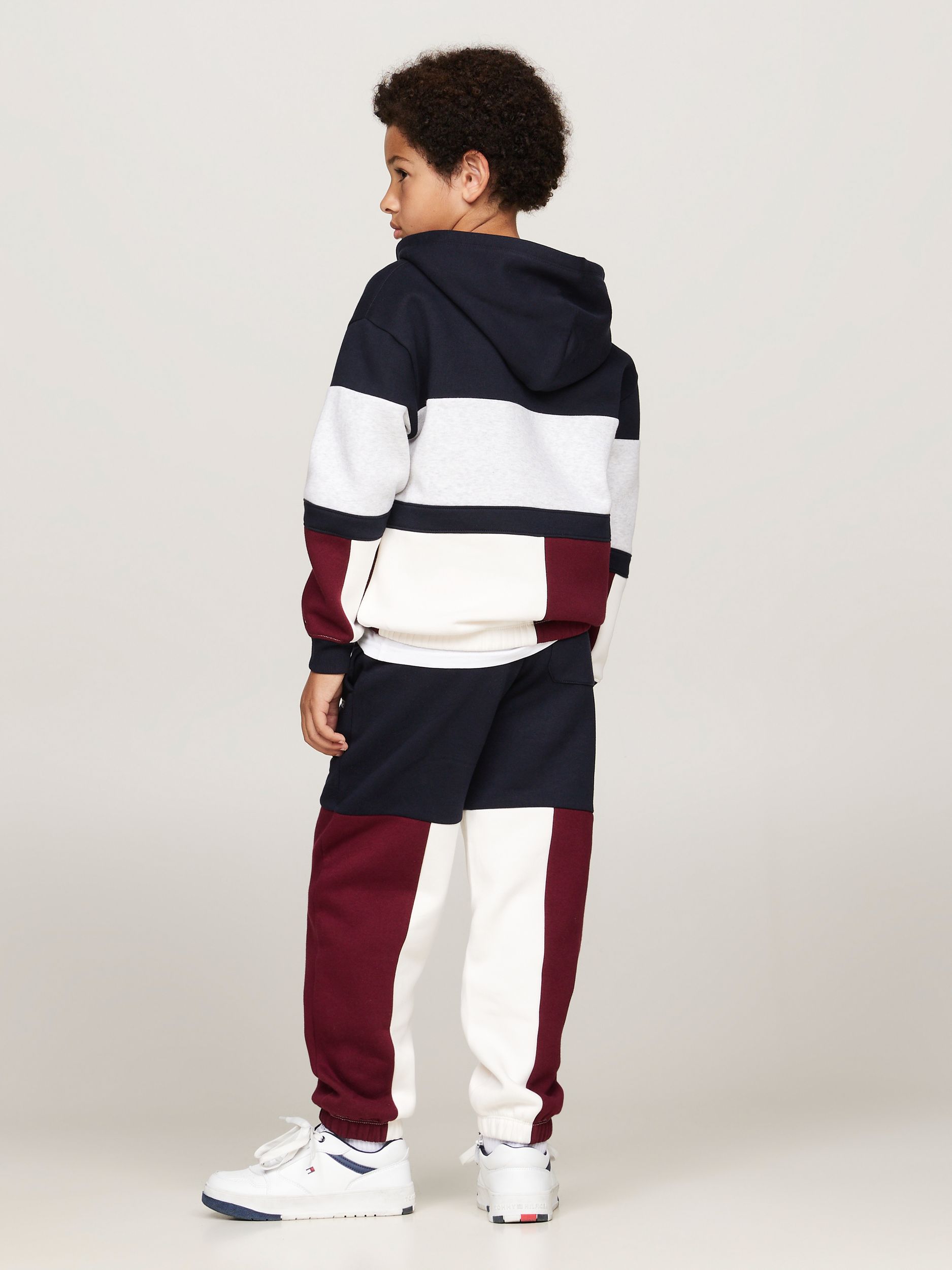 Tommy Hilfiger |  CLRBLOCK FLEECE ZIPUP HOODIE | 164 | desert sky