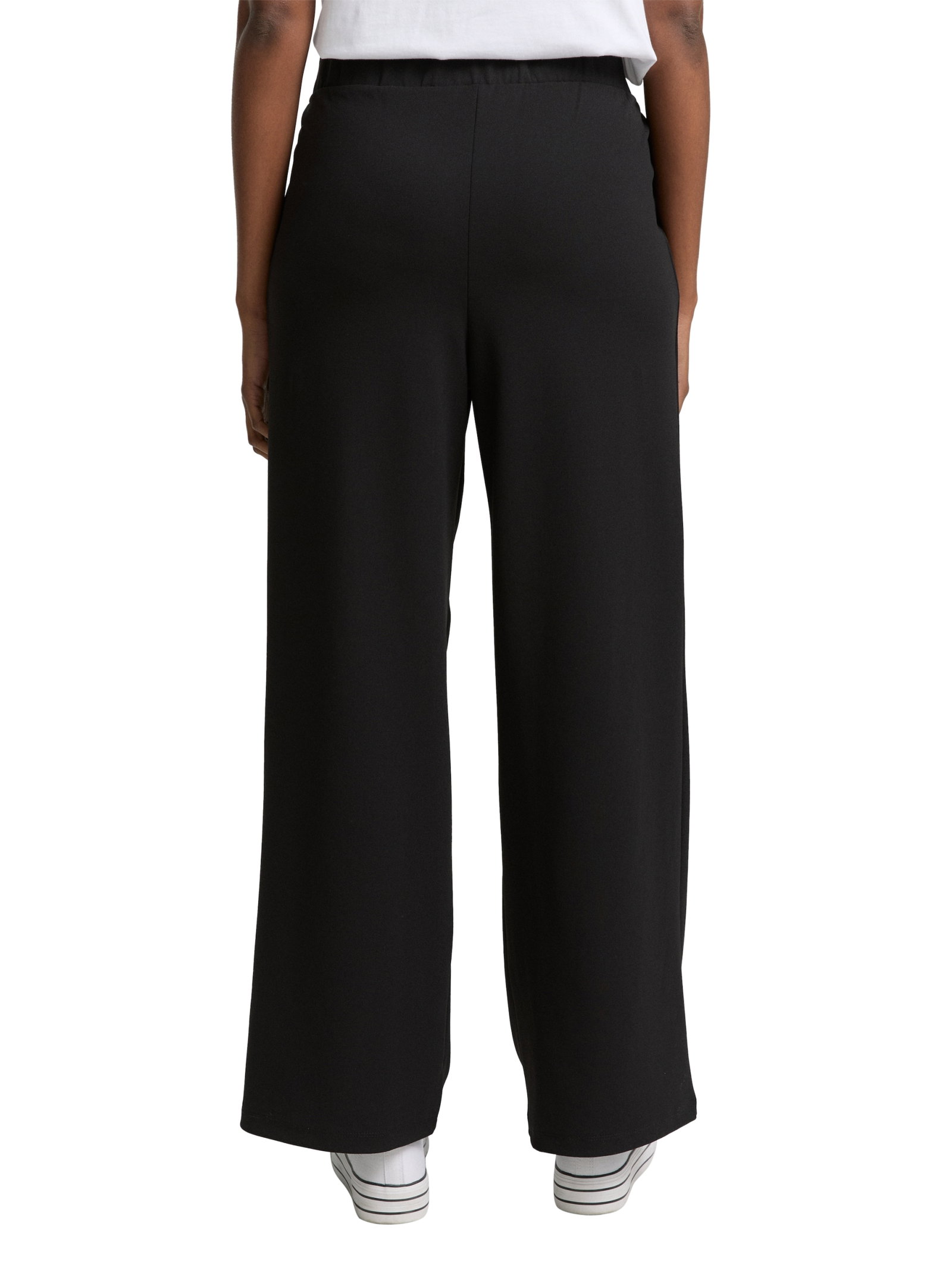 pleated wide leg pants, deep black #4
