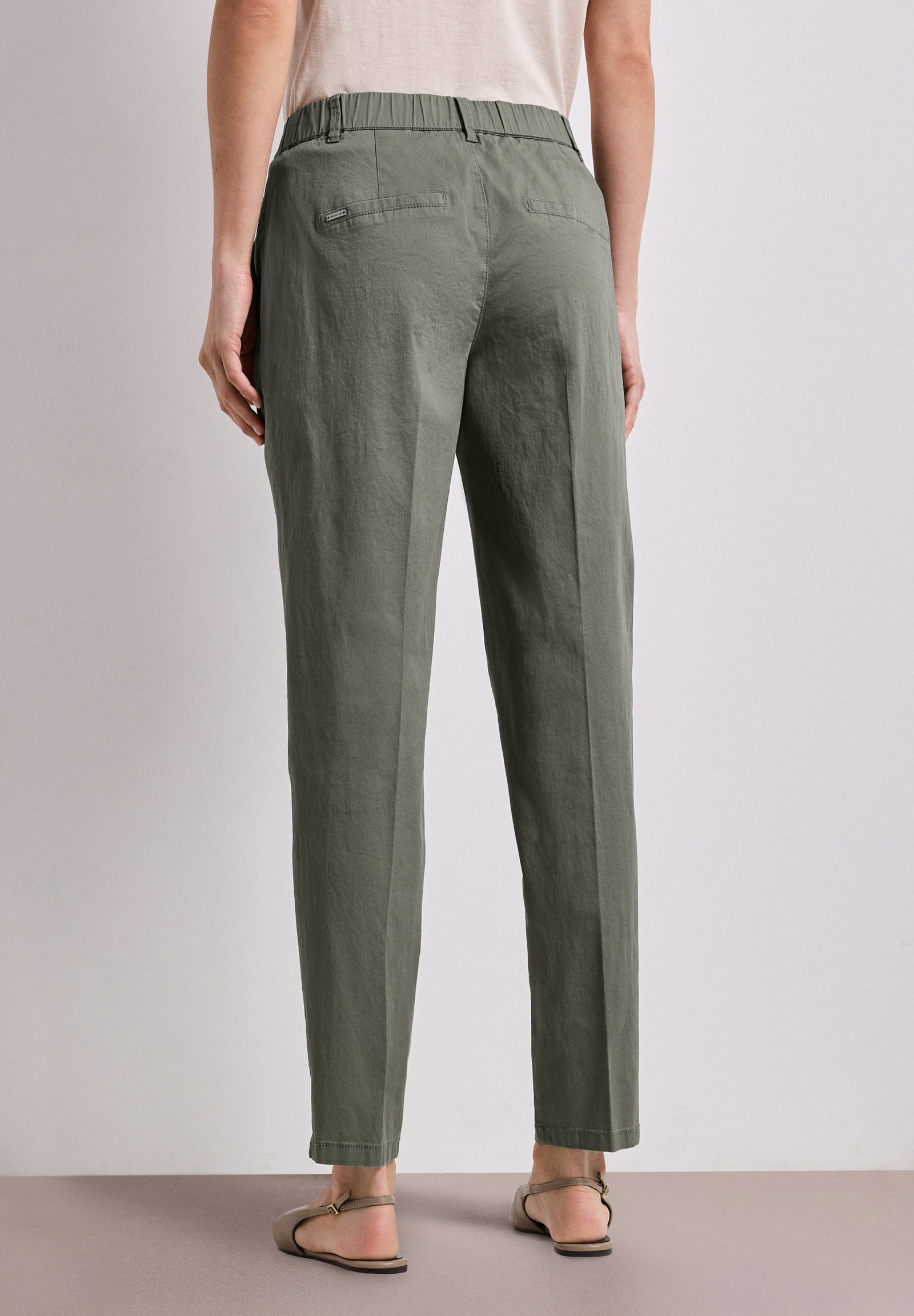 QR Chino peach Twill Co/Ea, dusky green #4