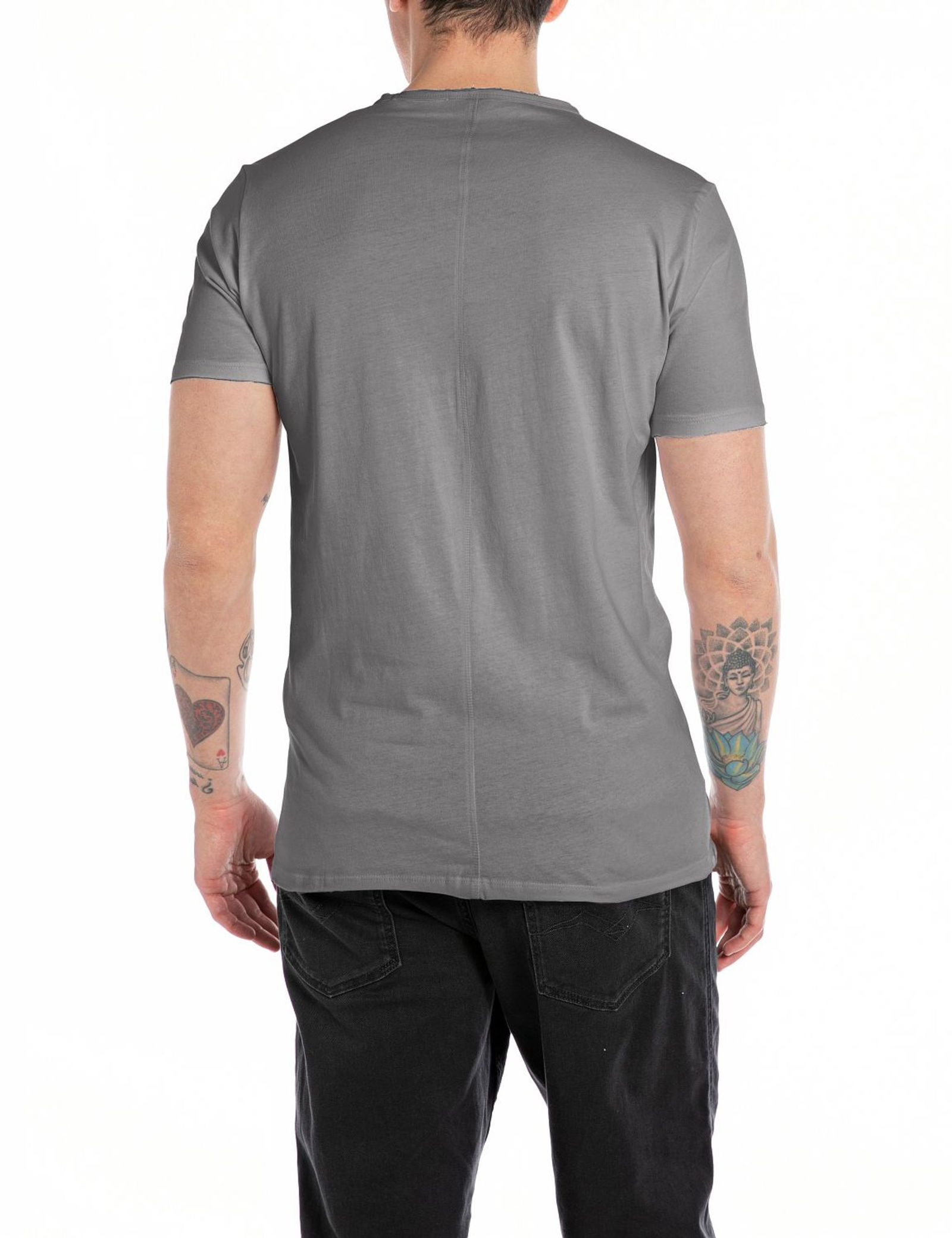 01ffdb2105ab6fd57ee2abcc331b24b9 Replay Rundhals T-Shirt aus Baumwolle