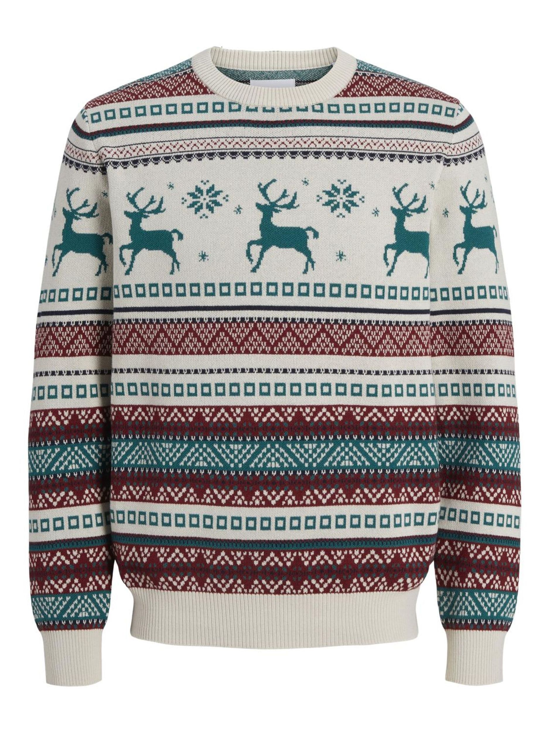  |  JJXMAS SNOWBALL KNIT CREW NECK, Nav | XL | moonbeam