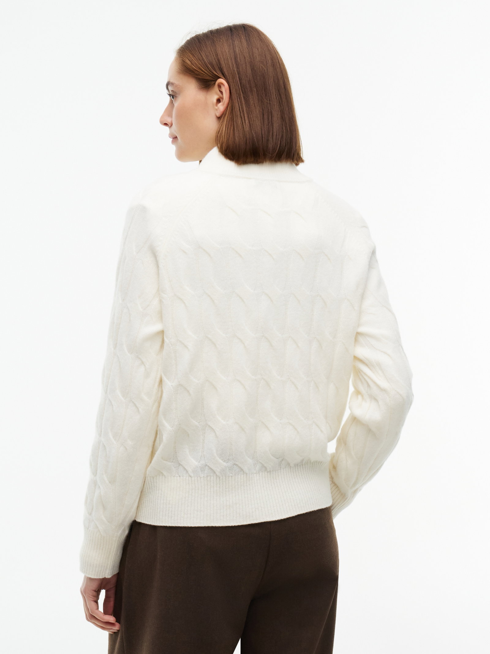 SOFT WOOL CABLE MK-NK HENLEY, YELLOW #4
