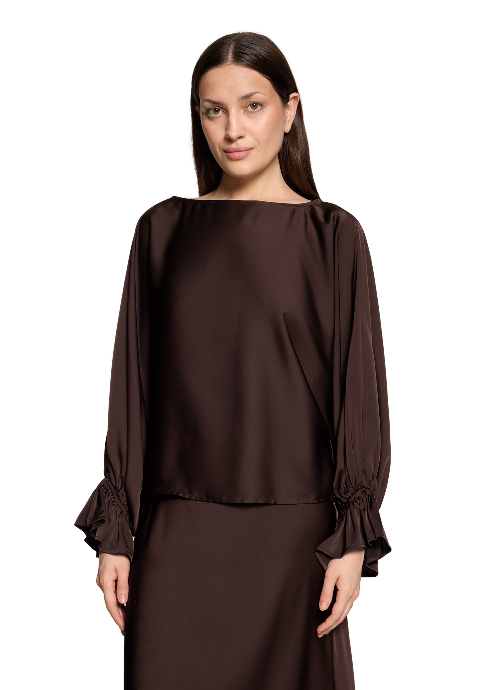 Bluse Lang 1/1 Arm, Espresso Brown #3