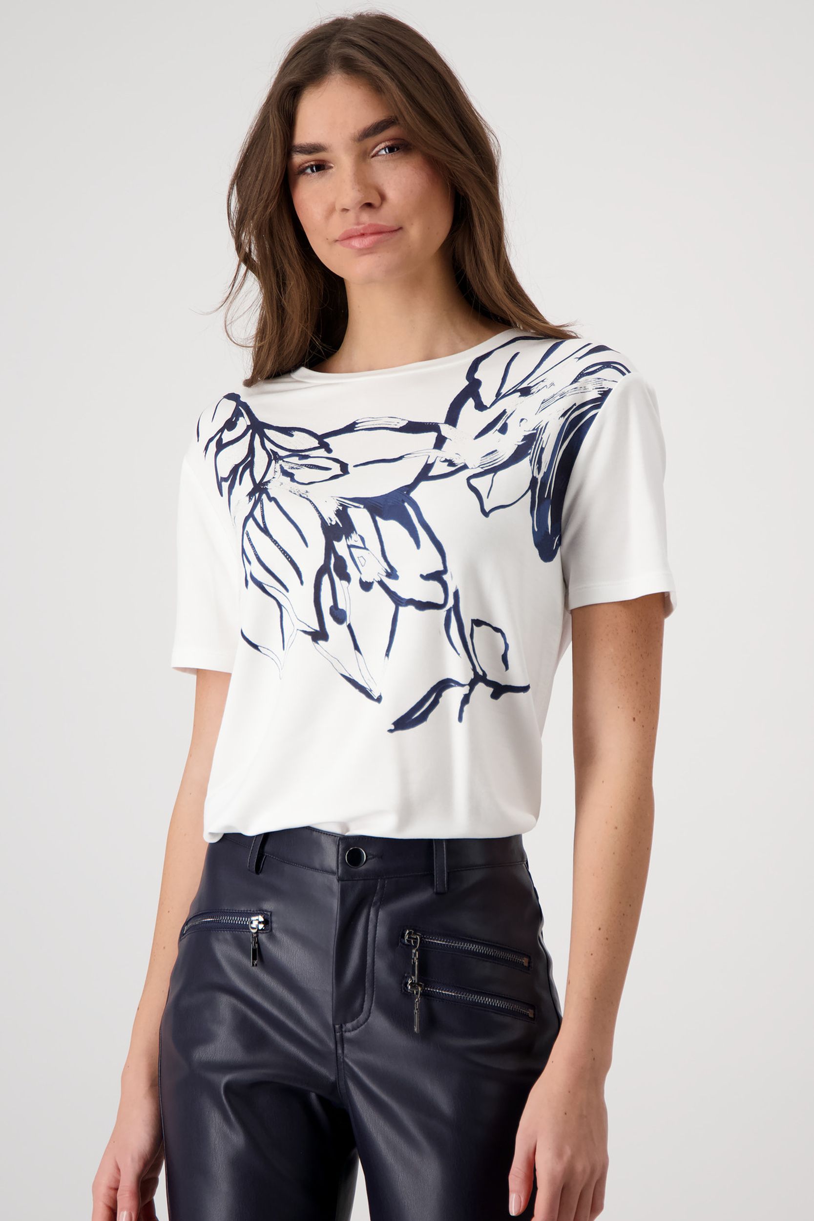 Monari |  T-Shirt, off-white | 42 | off-white