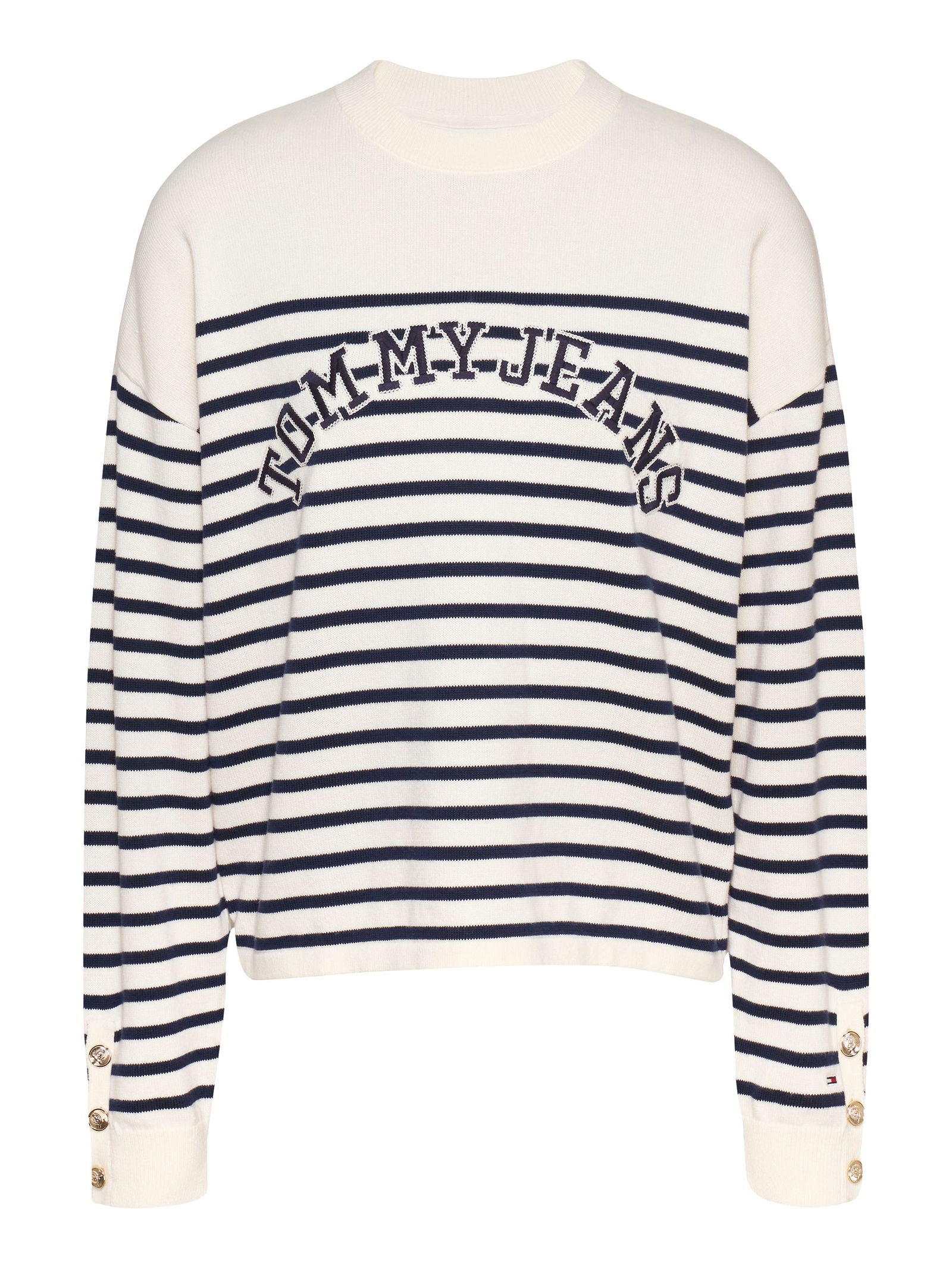 Tommy Jeans |  Tommy Jeans Pullover  | M | ancient white