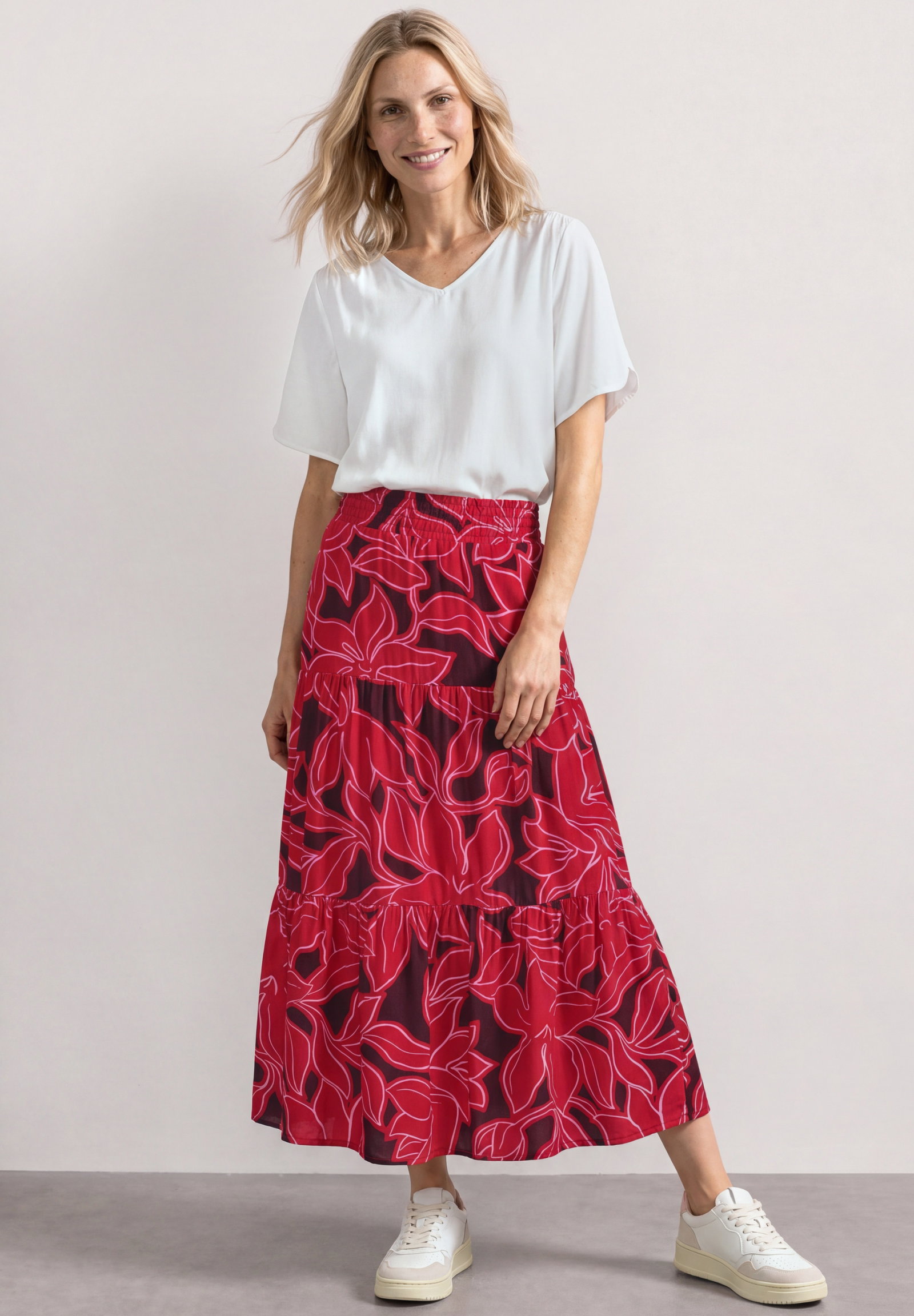 Maxi Volant_AOP, salsa red #5