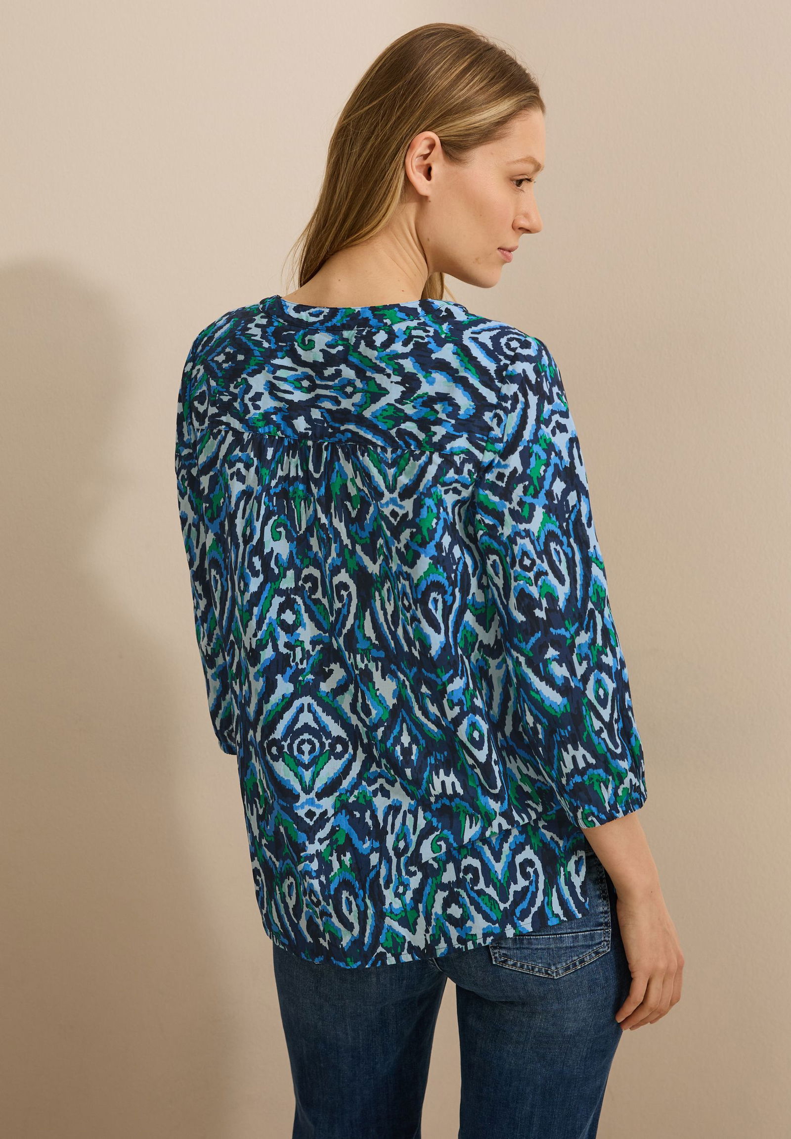 CECIL |  CECIL Druckbluse  | S | universal blue