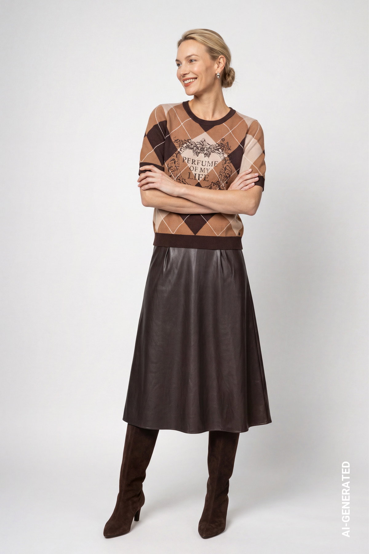 Pullover, black coffee gemustert #6